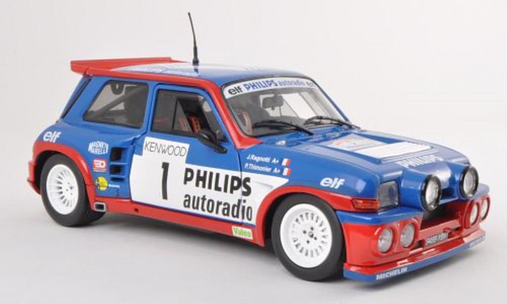 Renault 5 1/18 Solido Maxi Turbo No.1 Tour de France Auto 198 /P.Thimonier modellino in miniatura