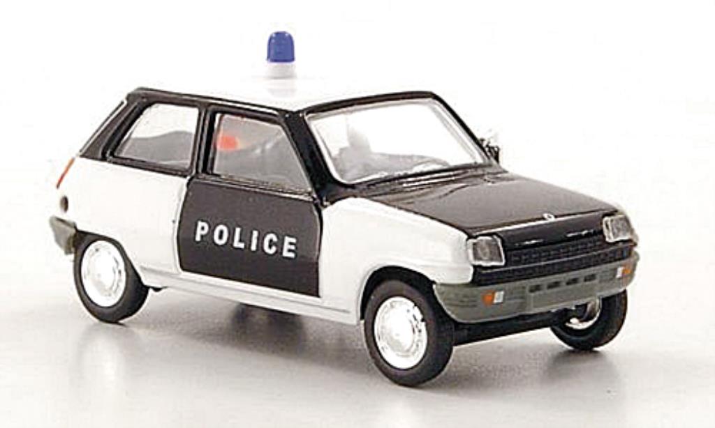 Renault 5 1/87 Herpa Police (F) nero/bianco modellino in miniatura