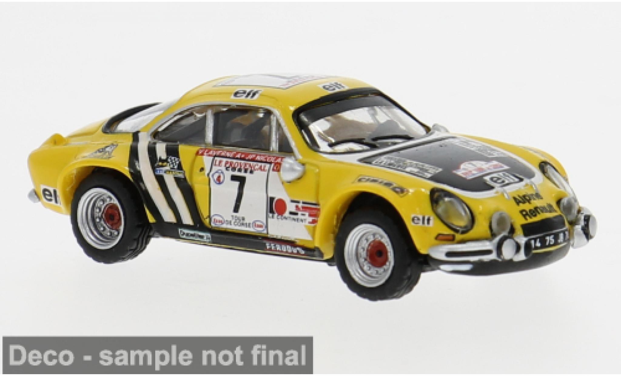 Alpine A110 1/87 Brekina Renault Tour de Corse 1970 #7 G.Nicholas 1:87 modellini auto