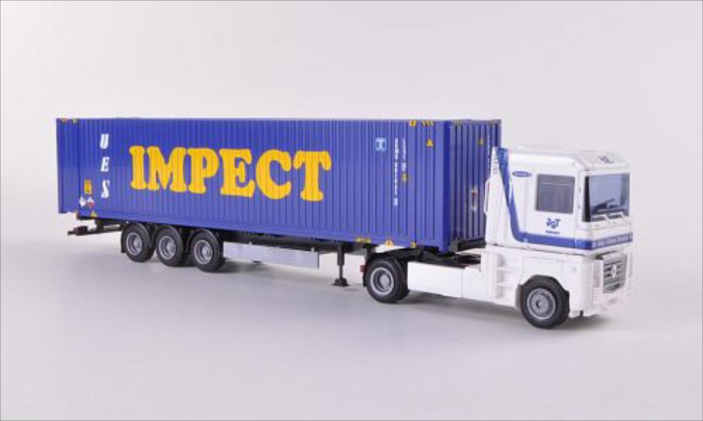 Renault Magnum 1/87 AWM JGT / Impect (NL) 45-Container-SZ modellino in miniatura