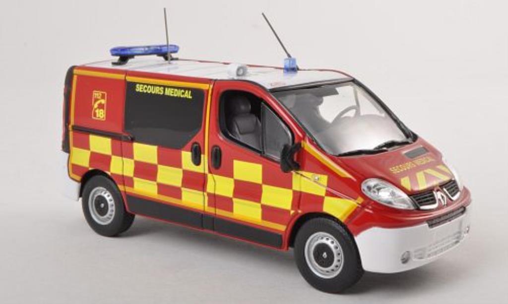 Renault Trafic 1/43 Norev Pompiers Secours Medical KTW (F) 2010 modellino in miniatura