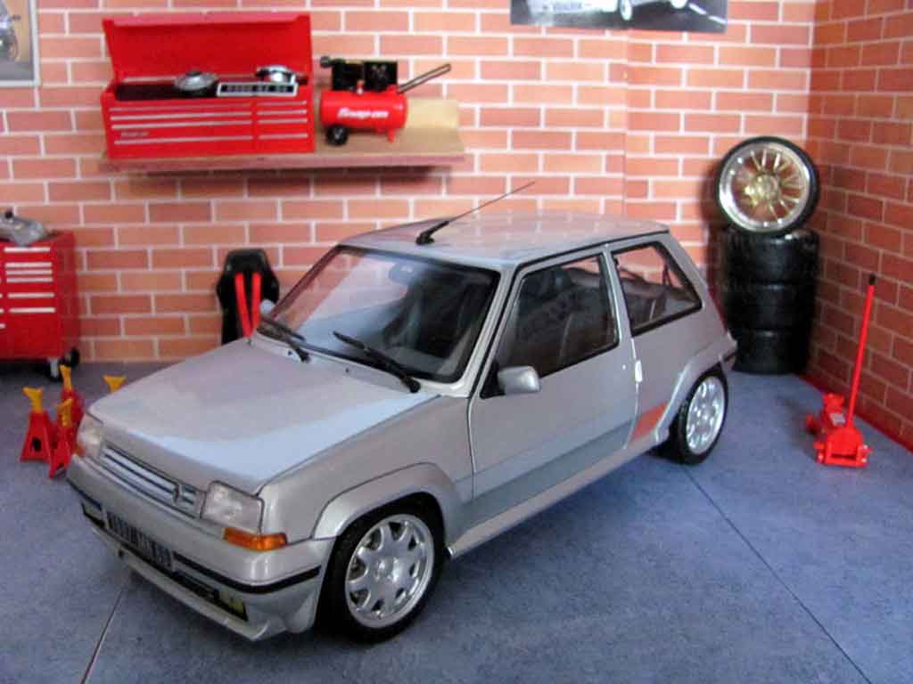 Renault 5 1/18 Norev GT Turbo phase 2 grigio jantes speedline tuning modellino in miniatura