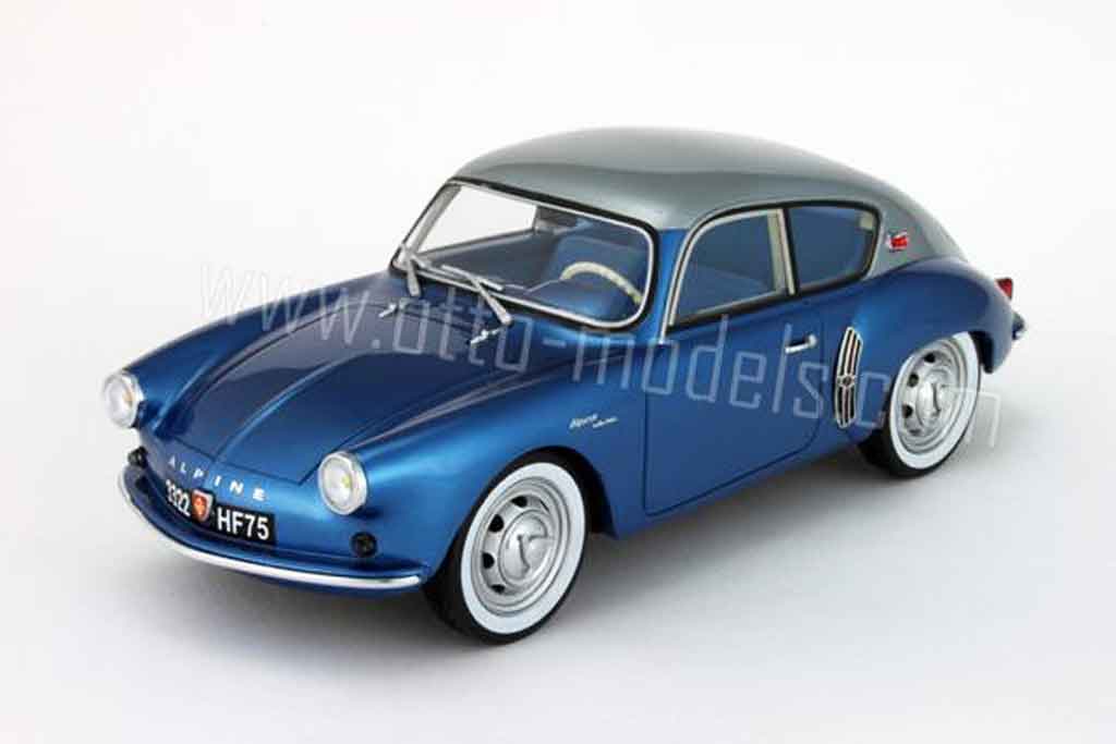 Alpine A106 1/18 Ottomobile mille miles 1958 grigio et blu modellino in miniatura