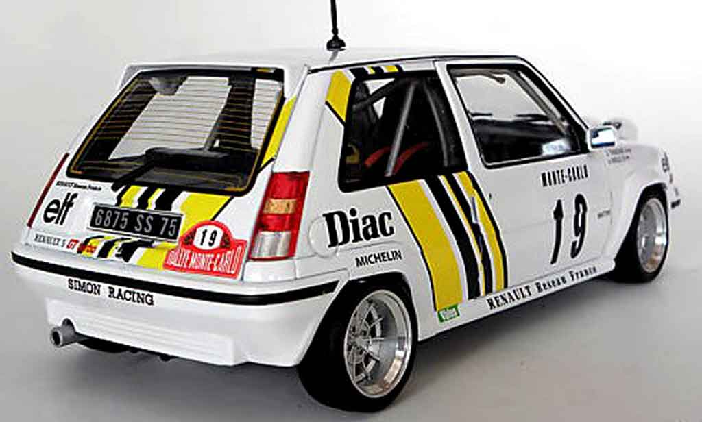 Renault 5 1/18 Norev GT Turbo rallye jantes 13 alu tuning modellino in miniatura