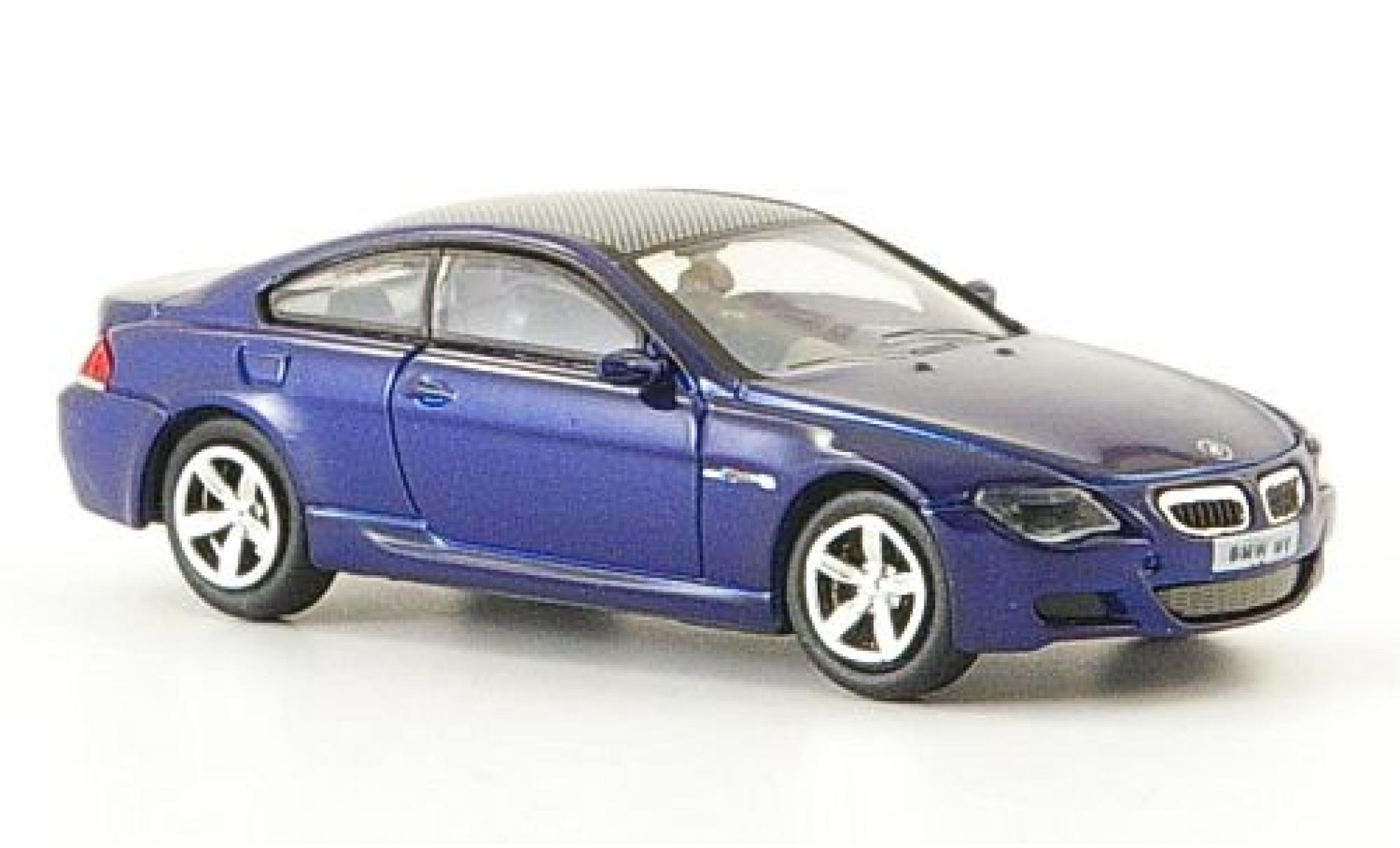 Bmw M6 1/87 Ricko blu 2006 modellino in miniatura