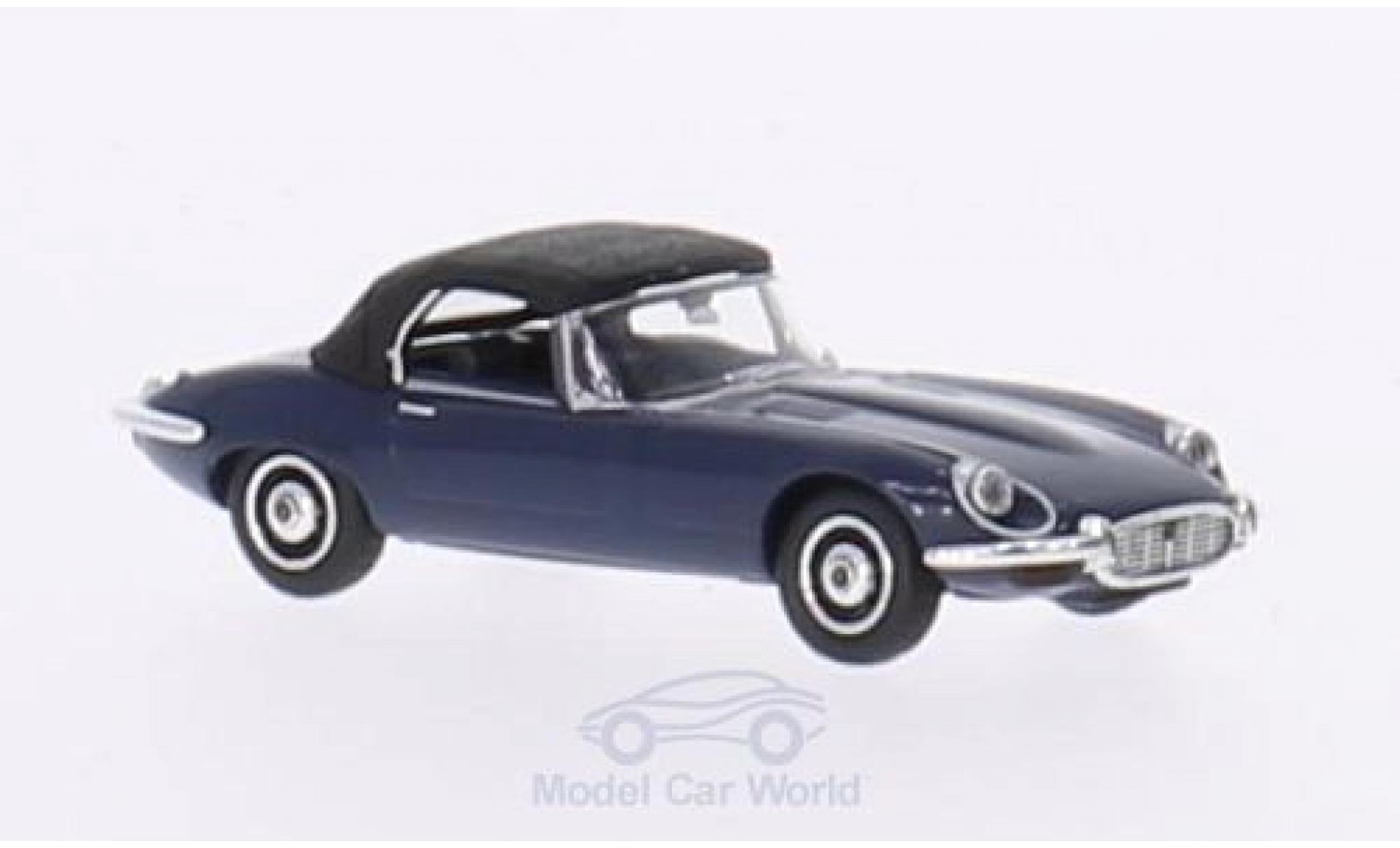 Jaguar E-Type 1/87 Ricko Roadster blu Verdeck geschlossen ohne Vitrine modellino in miniatura