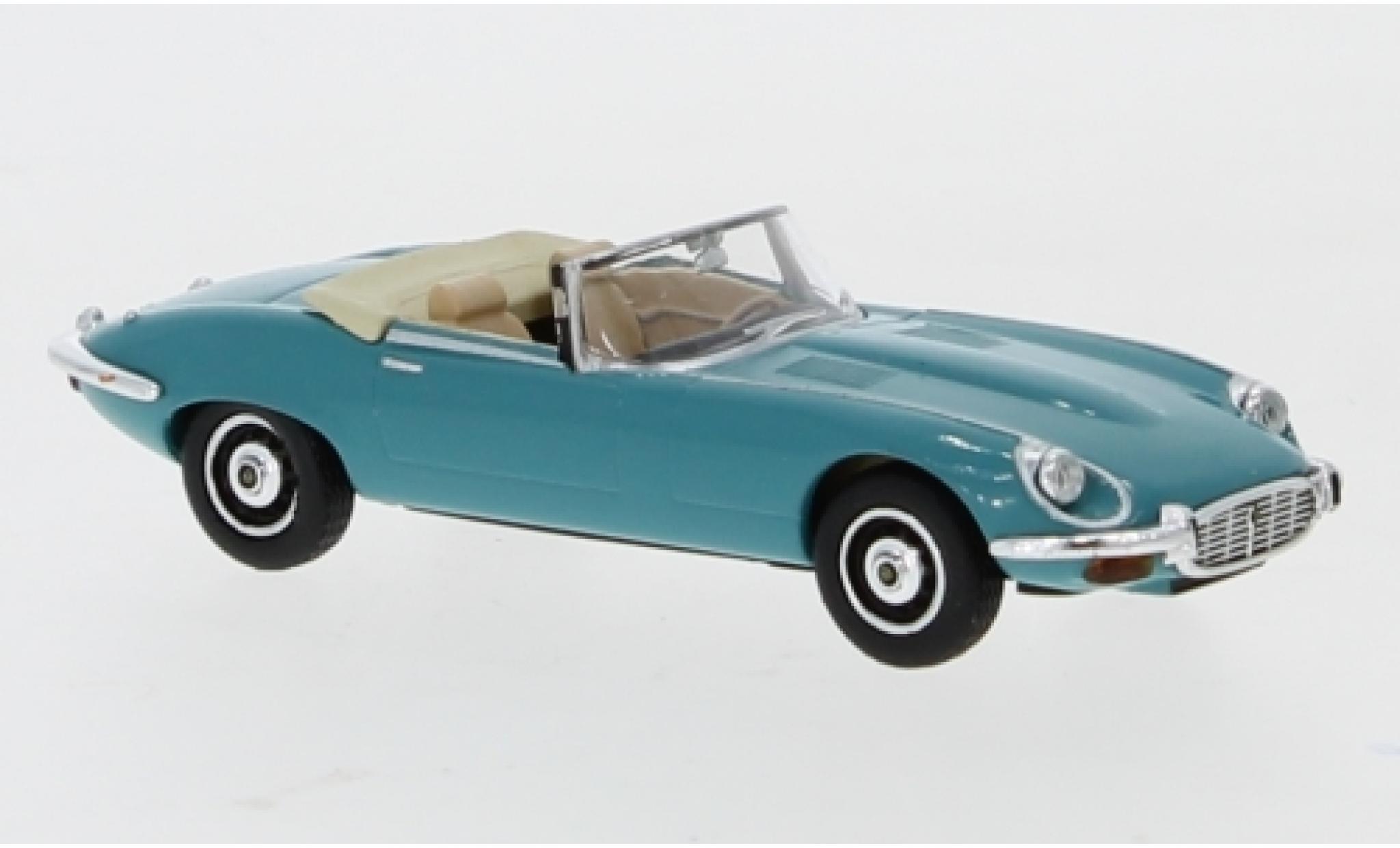 Jaguar E-Type 1/87 Ricko Roadster türkis Verdeck ouvert modellino in miniatura