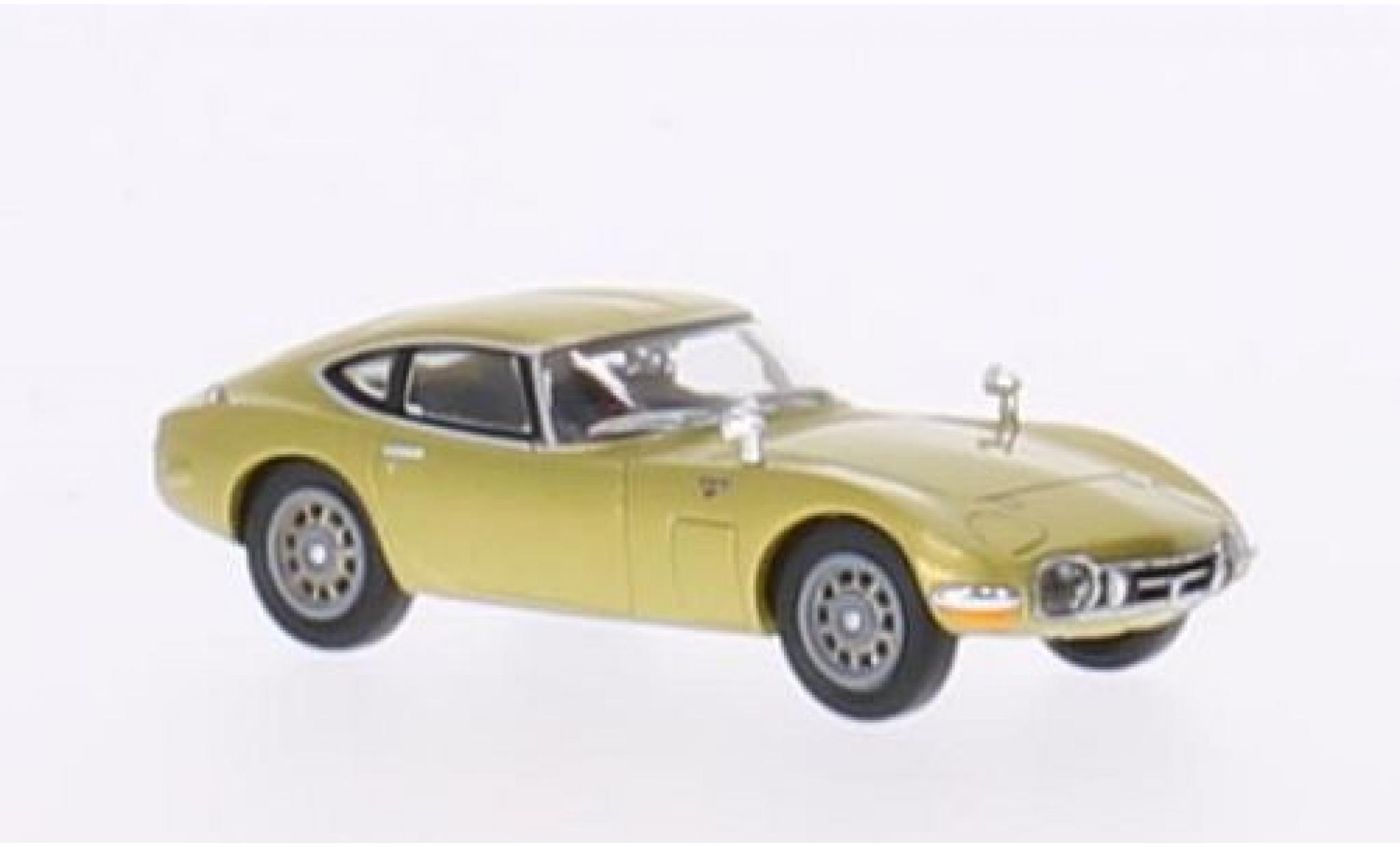 Toyota 2000 GT 1/87 Ricko gold RHD modellino in miniatura