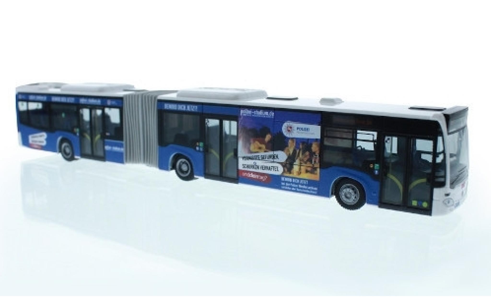 Mercedes Citaro 1/87 Rietze G VOG Lüneburg - Polizei Niedersachsen 2015 modellino in miniatura