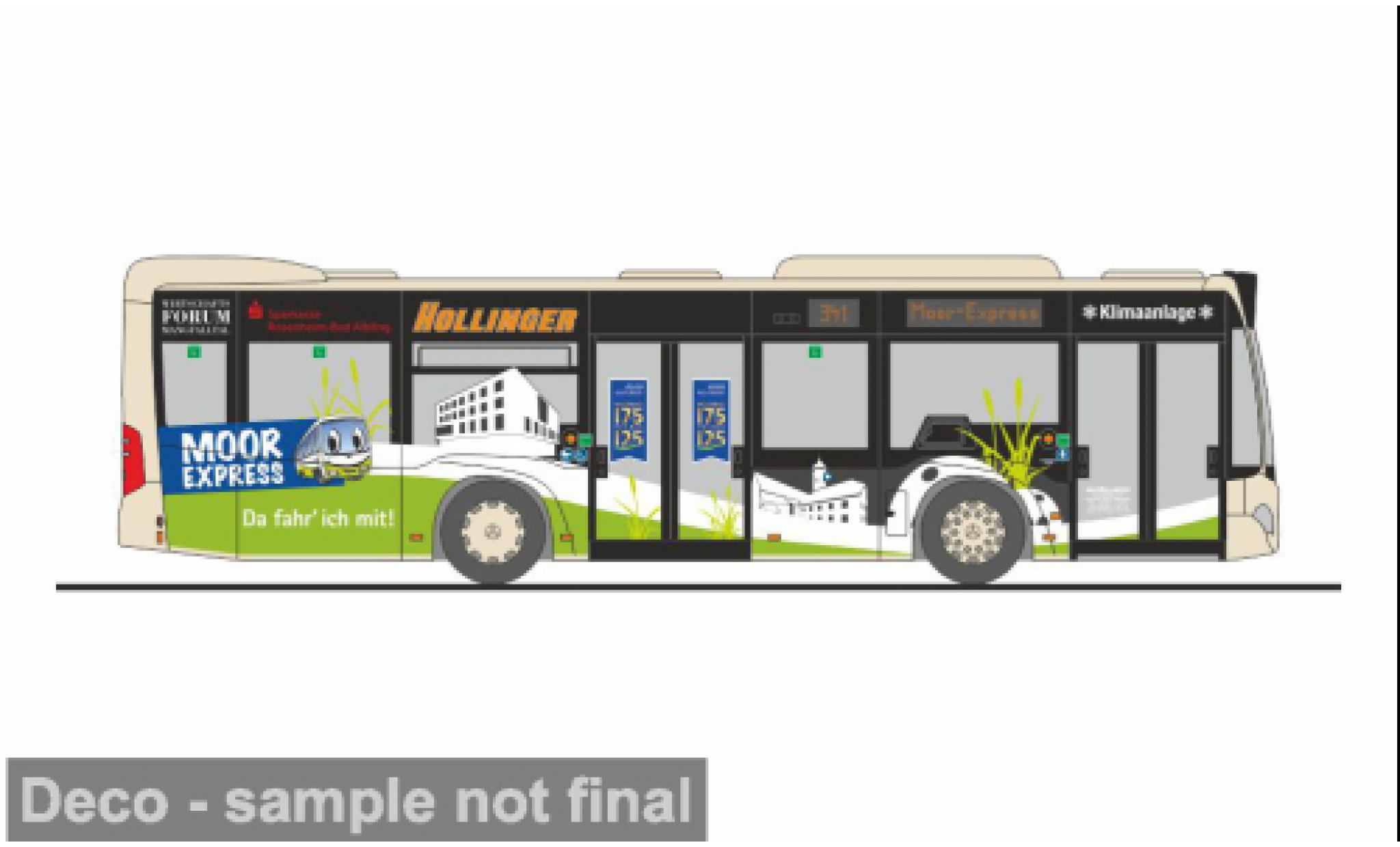 Mercedes Citaro 1/87 Rietze K 2015 Omnibus Holliger Bad Aibling 1:87 modellino in miniatura