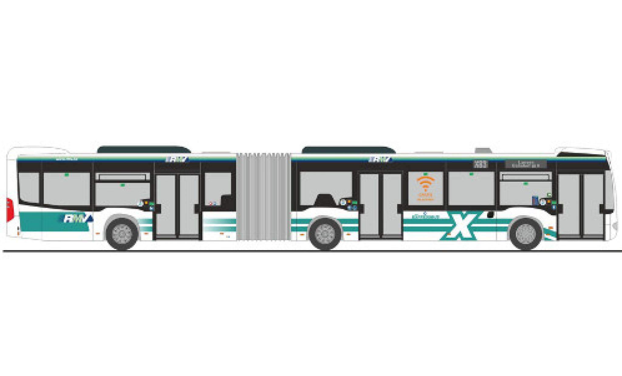 Mercedes Citaro 1/87 Rietze G RMV Expressbus 2012 modellino in miniatura
