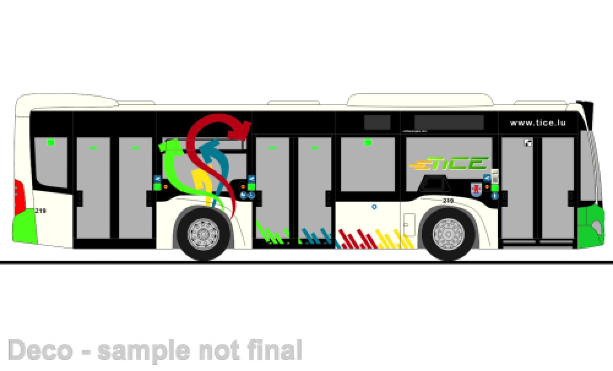 Mercedes Citaro 1/87 Rietze K TICE (LU) 2015 modellino in miniatura