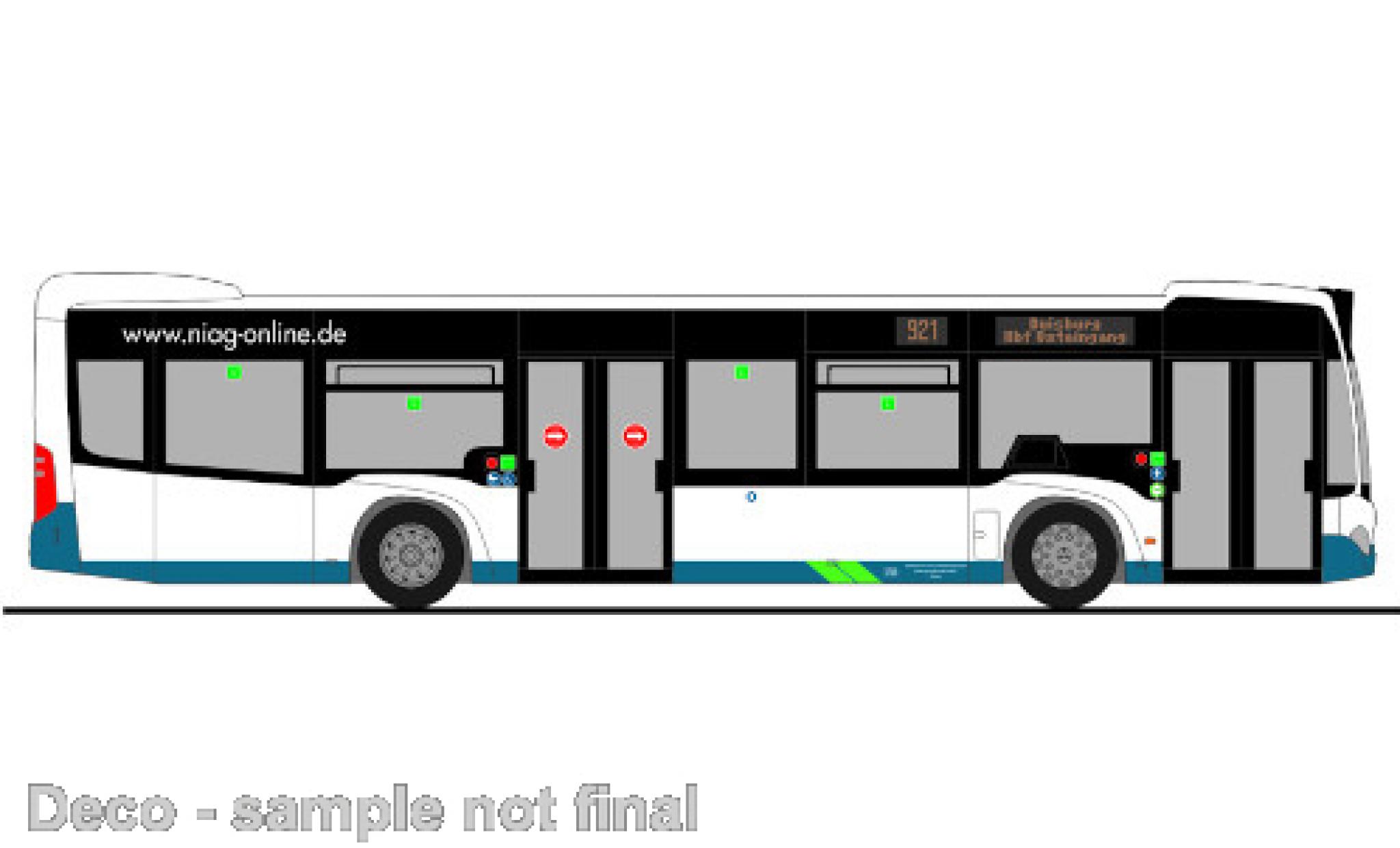 Mercedes Citaro 1/87 Rietze Niag - Moers 2012 modellino in miniatura