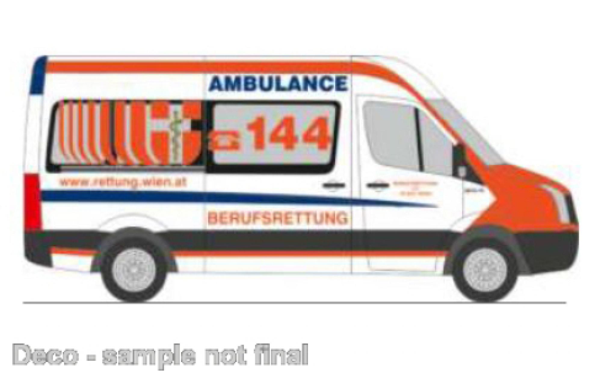 Volkswagen Crafter 1/87 Rietze Sauvetage professionnel Wien (A) modellino in miniatura