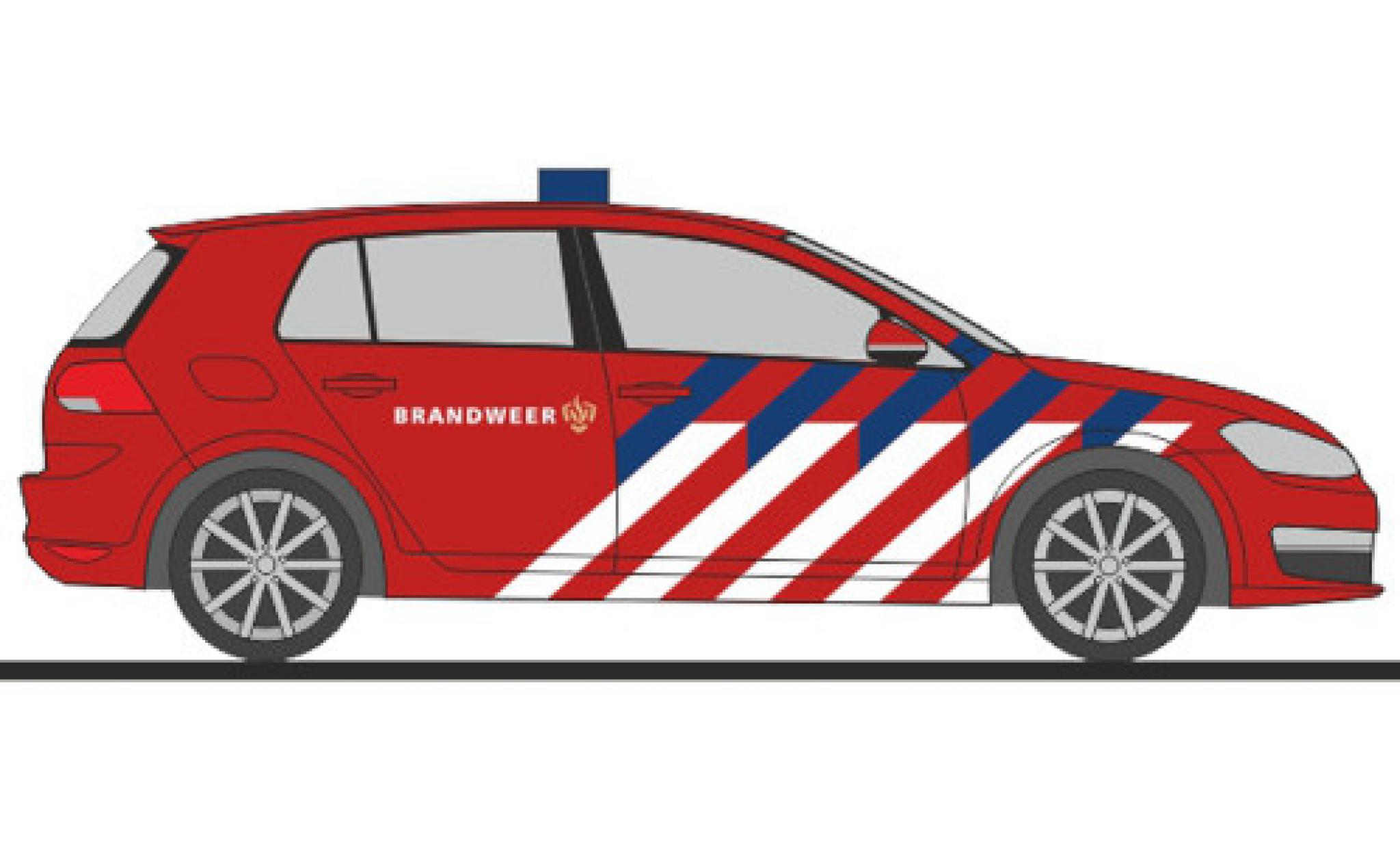 Volkswagen Golf 1/87 Rietze VII Brandweer (NL) modellino in miniatura