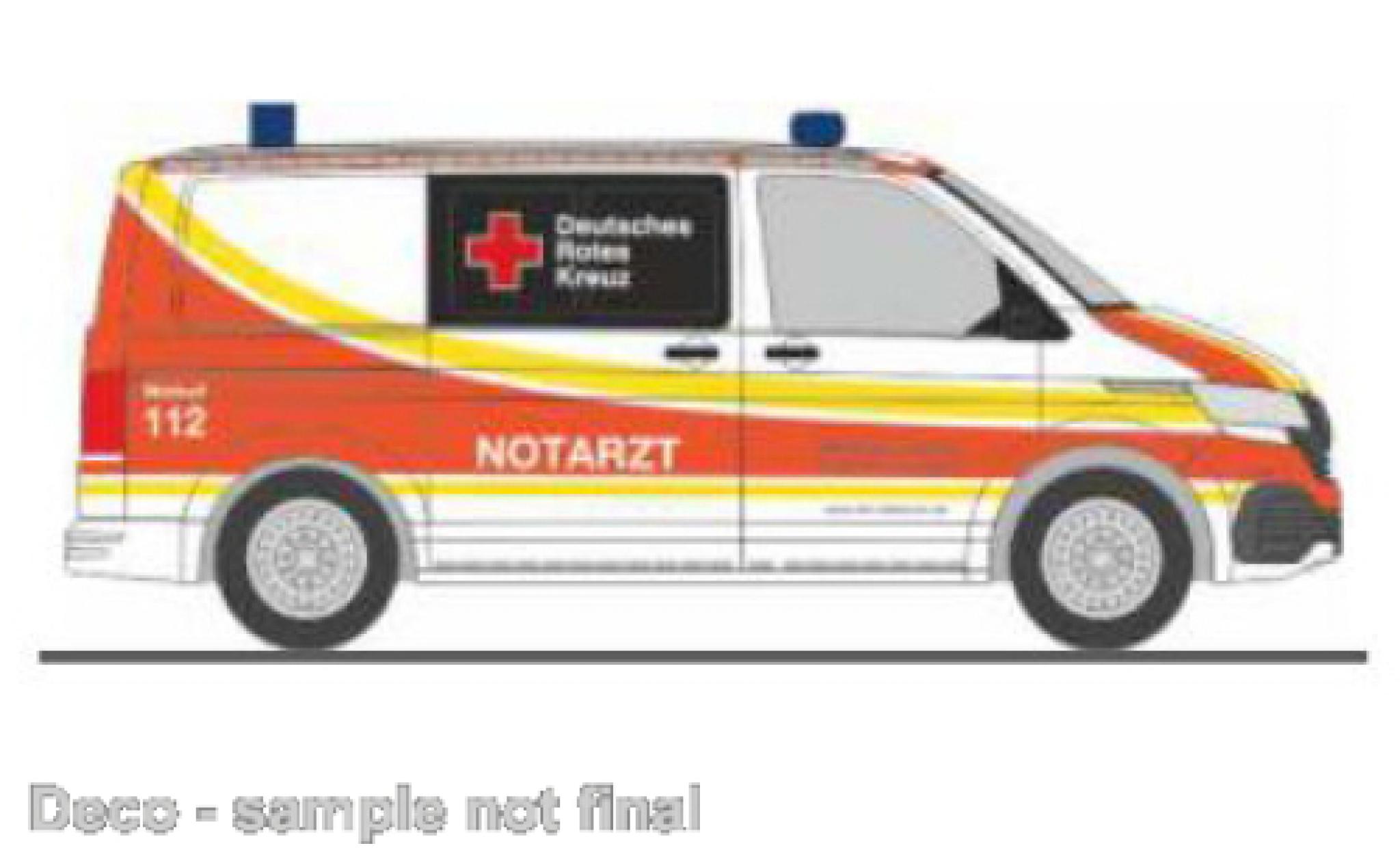 Volkswagen T6 1/87 Rietze .1 bus DRK Heilbronn modellino in miniatura