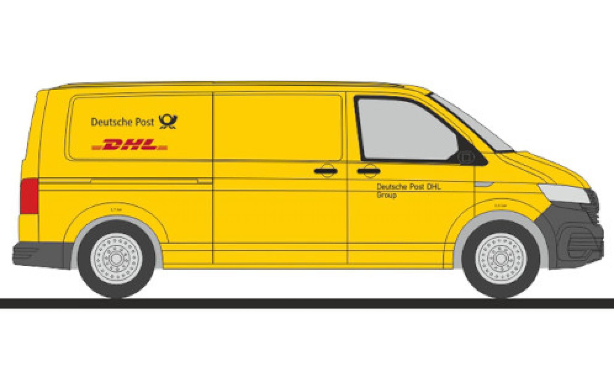 Volkswagen T6 1/87 Rietze .1 LR fourgon Allemand Post DHL modellino in miniatura