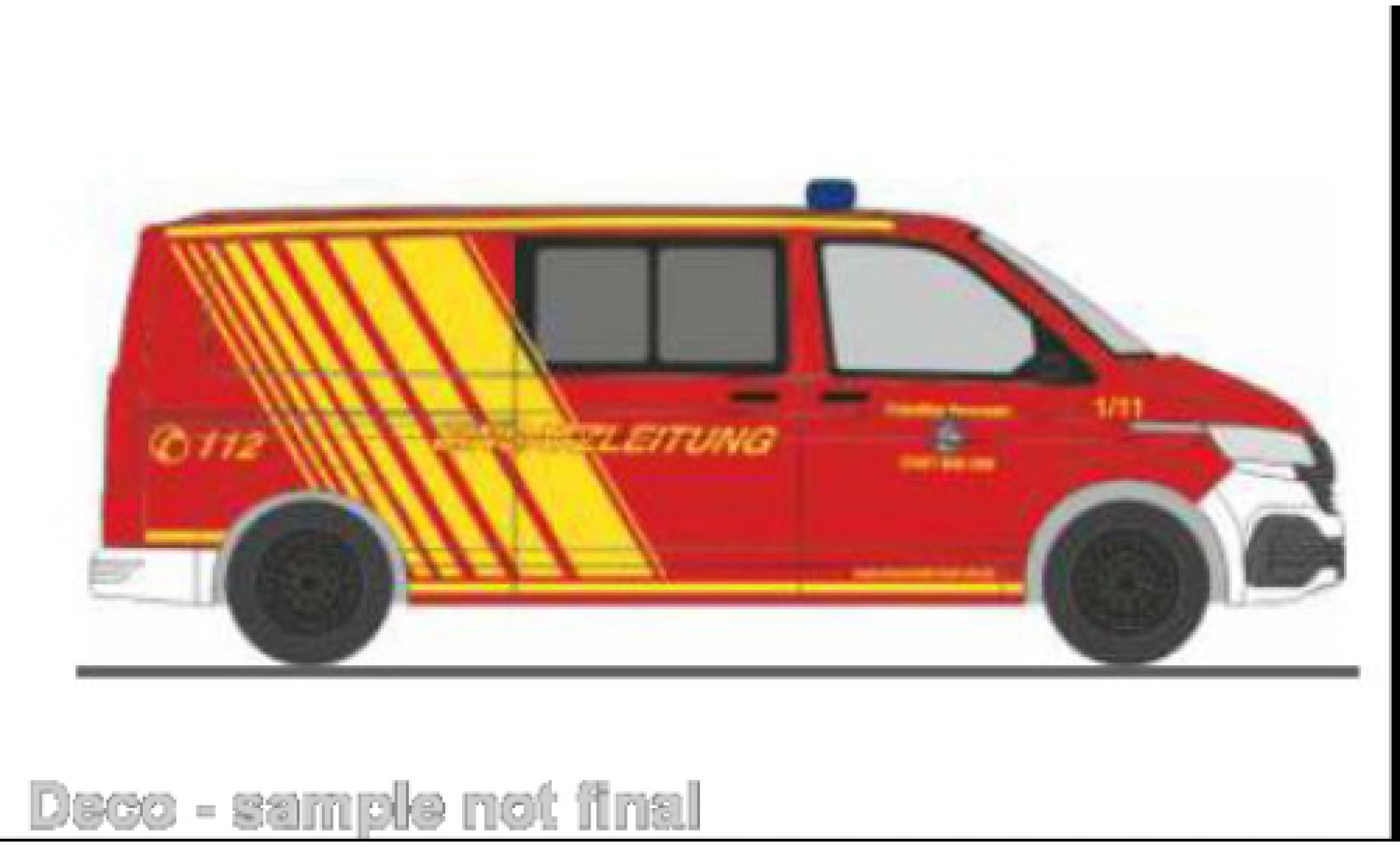 Volkswagen T6 1/87 Rietze .1 pompiers Bad Orb modellino in miniatura