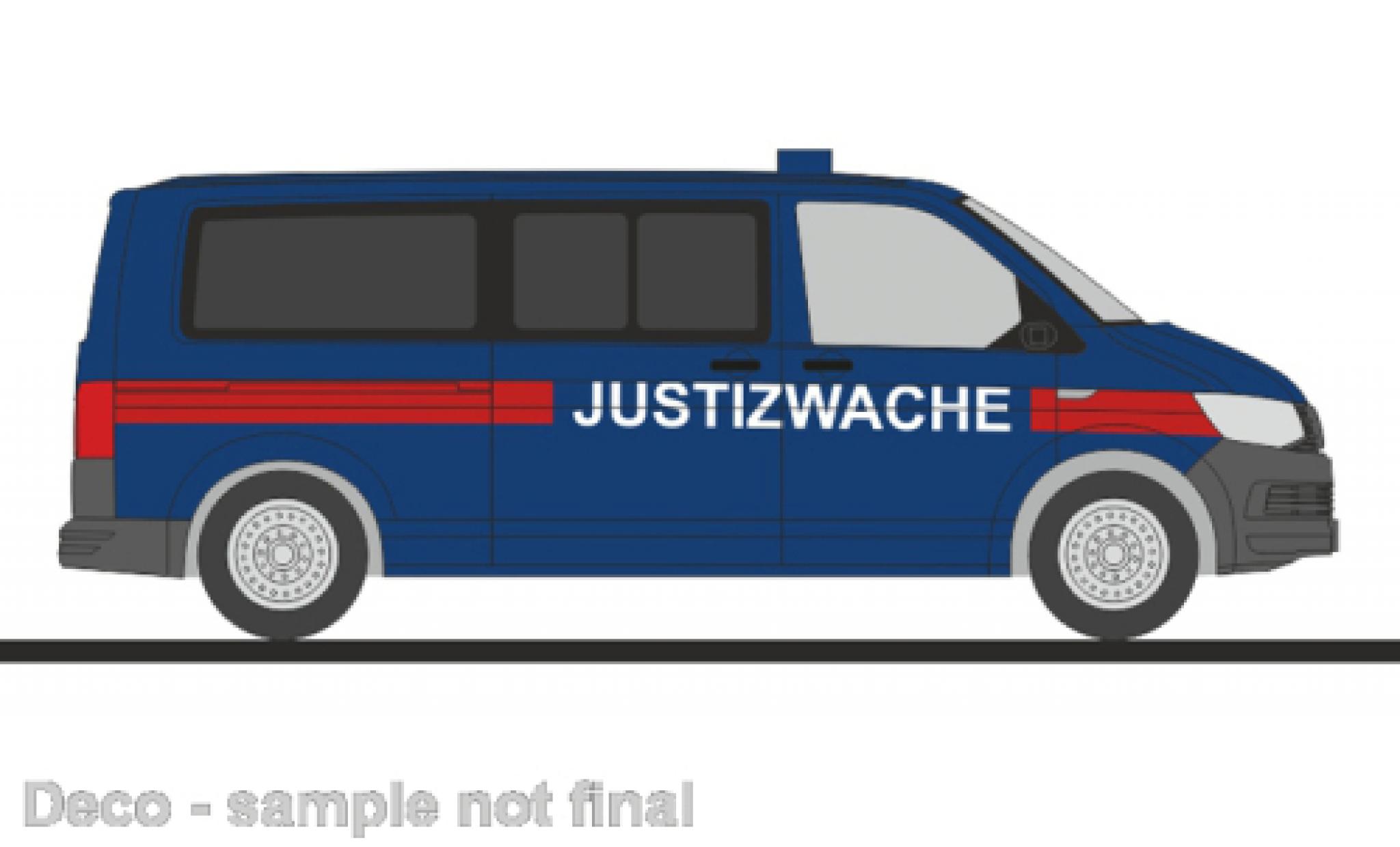 Volkswagen T6 1/87 Rietze bus Justizwache (AT) modellino in miniatura
