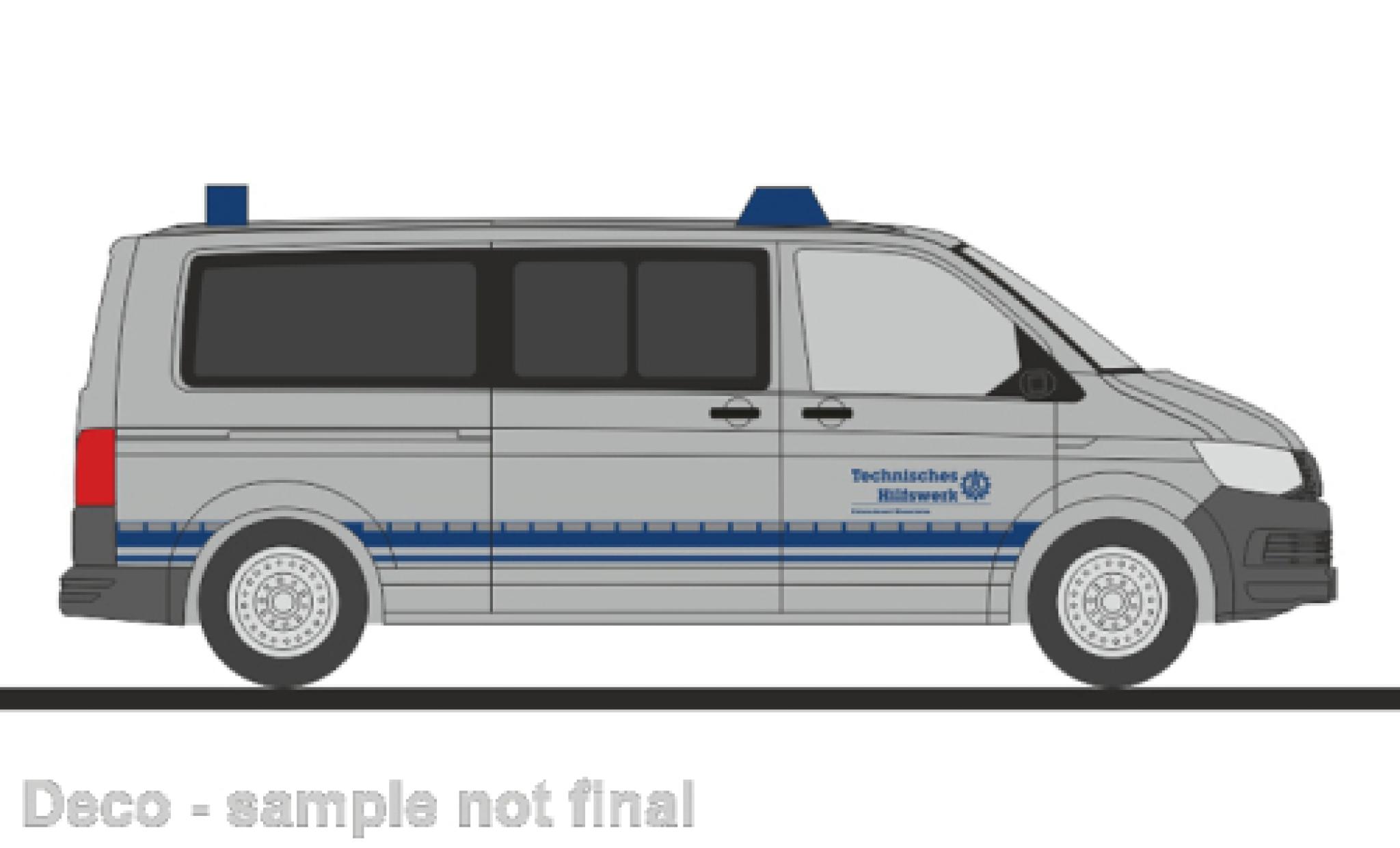 Volkswagen T6 1/87 Rietze bus THW Mannheim modellino in miniatura