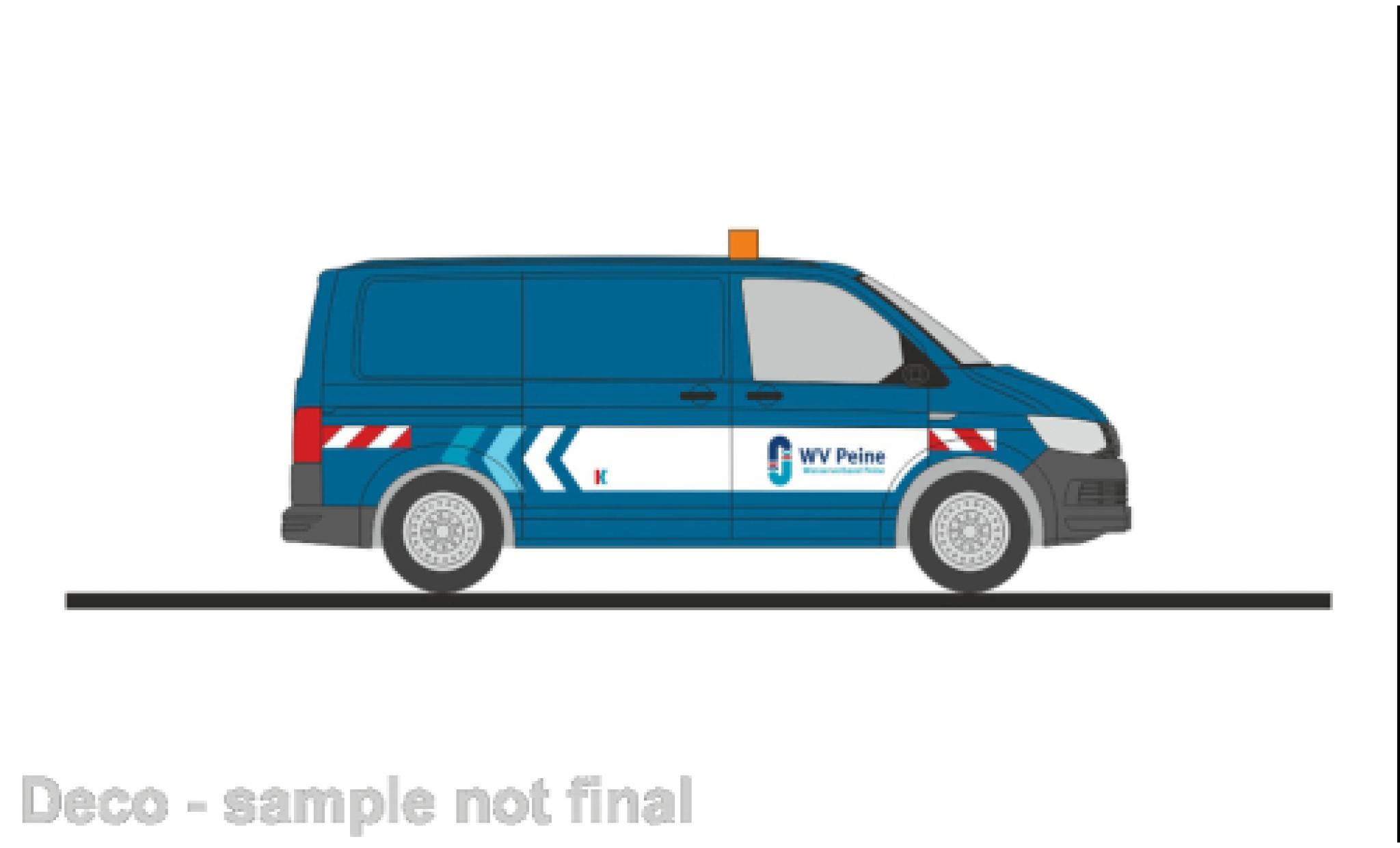 Volkswagen T6 1/87 Rietze fourgon Wasserverband Peine modellino in miniatura