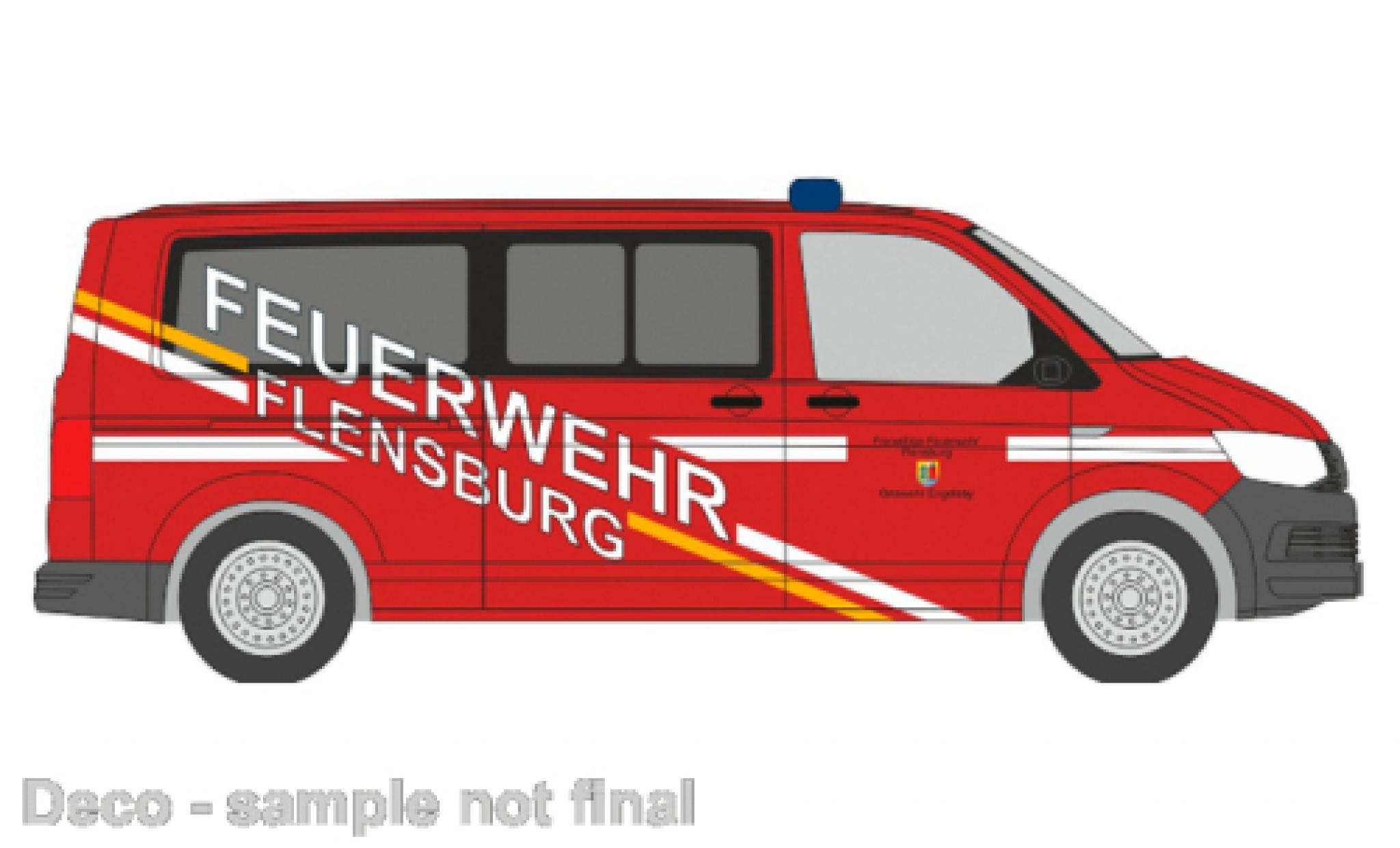 Volkswagen T6 1/87 Rietze pompiers Flensburg - Engelsby modellino in miniatura