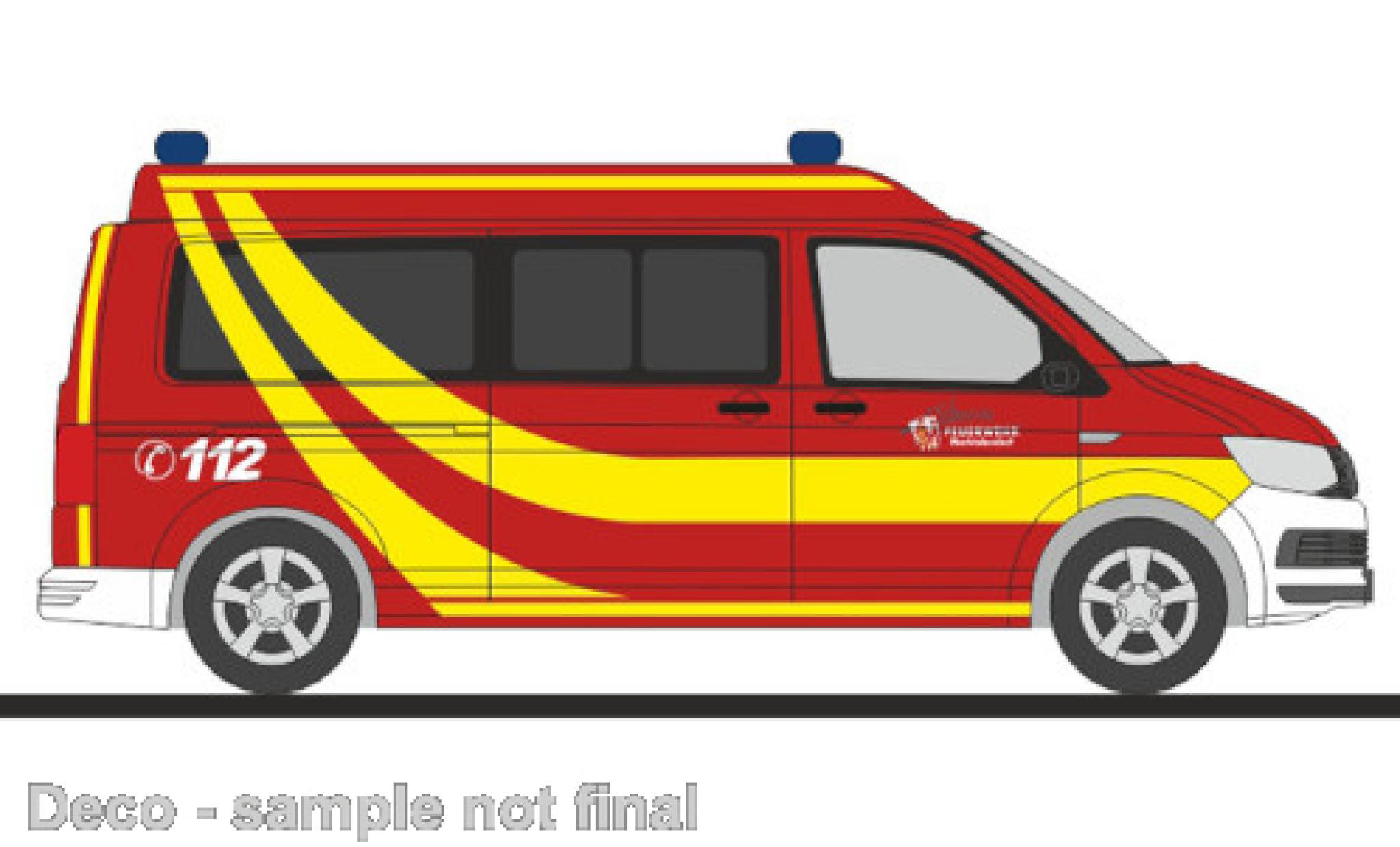 Volkswagen T6 1/87 Rietze pompiers Marktoberdorf modellino in miniatura