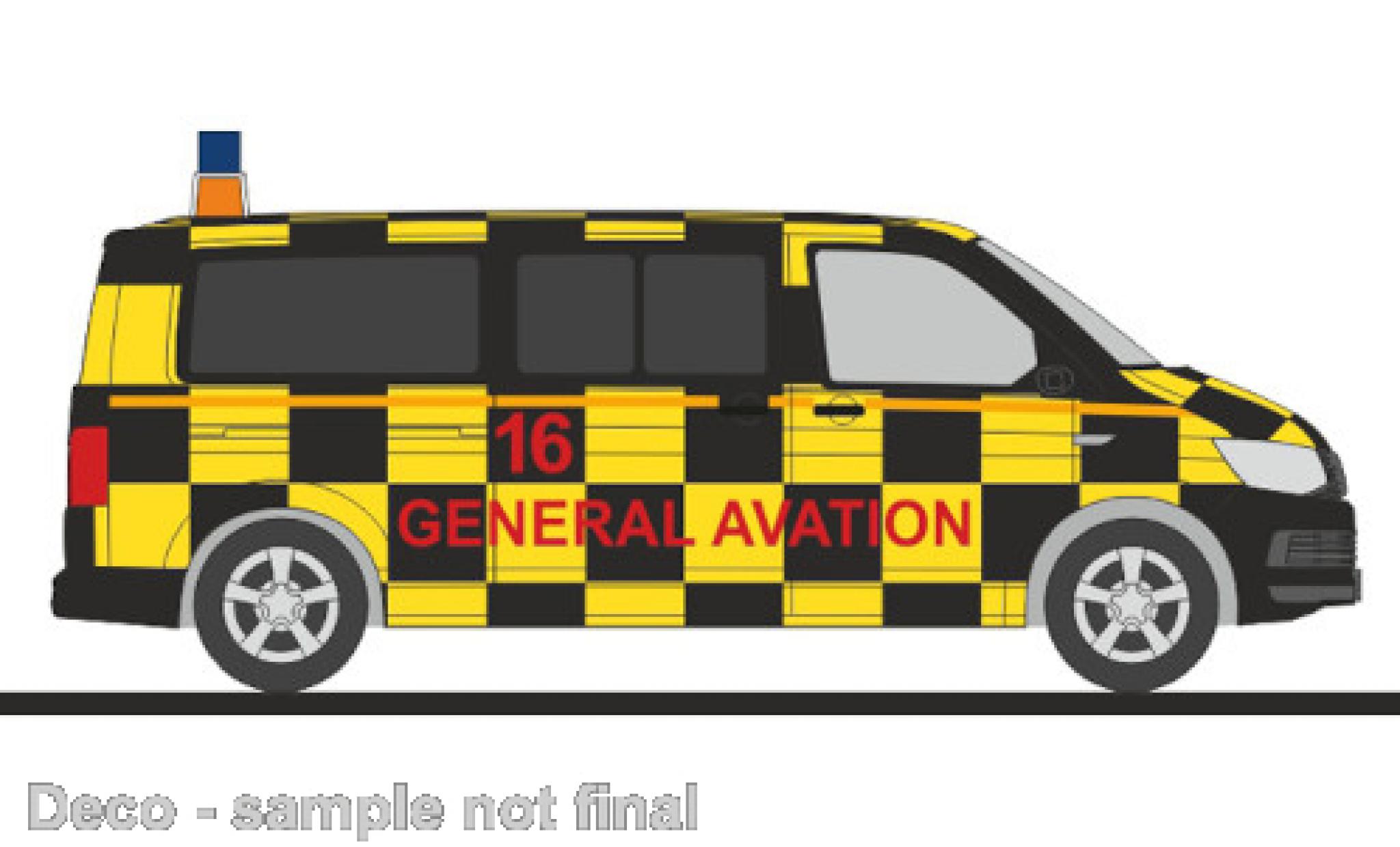 Volkswagen T6 1/87 Rietze surveillance de la circulation aéroport Hamburg modellino in miniatura
