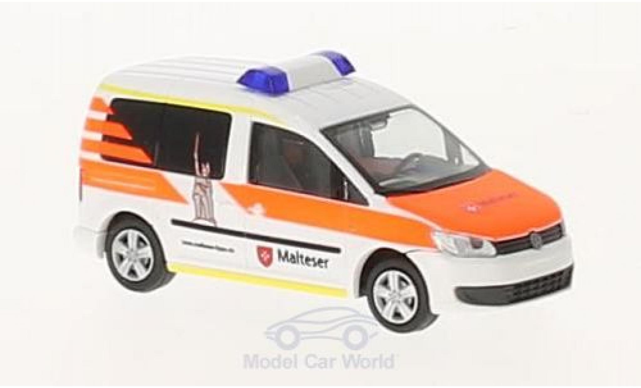 Volkswagen Caddy 1/87 Rietze Malteser Lippe 2011 modellino in miniatura