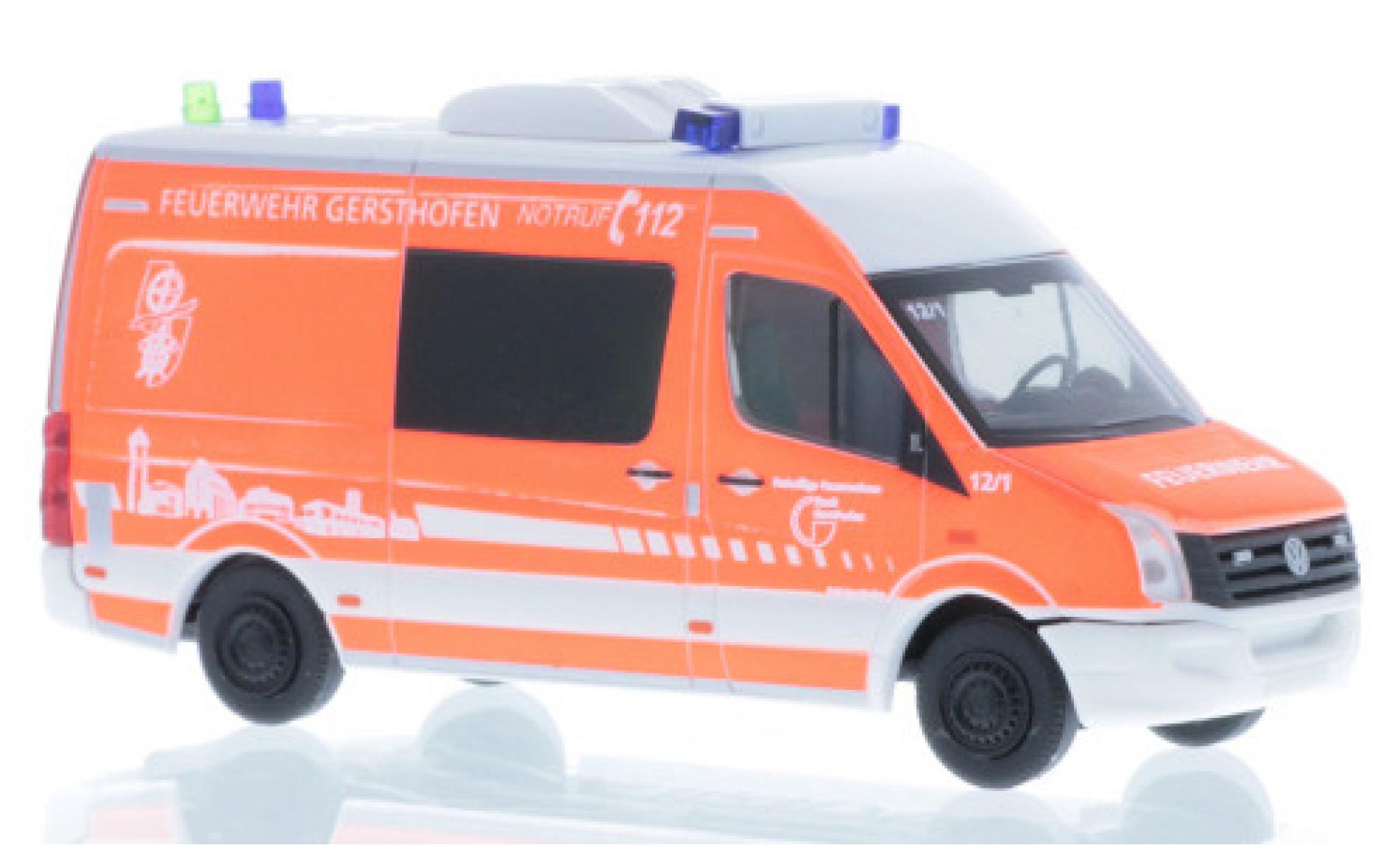 Volkswagen Crafter 1/87 Rietze Feuerwehr Gersthofen modellino in miniatura