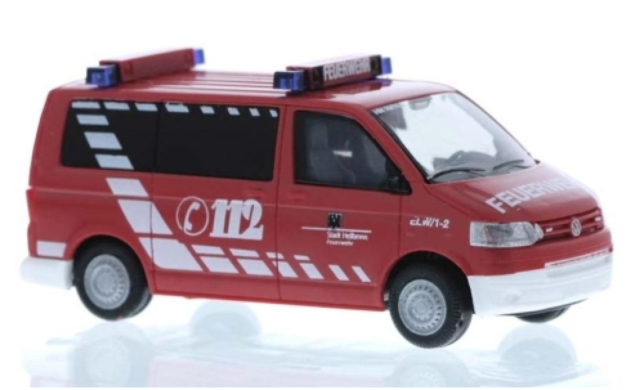 Volkswagen T5 1/87 Rietze Bus Feuerwehr Heilbronn modellino in miniatura