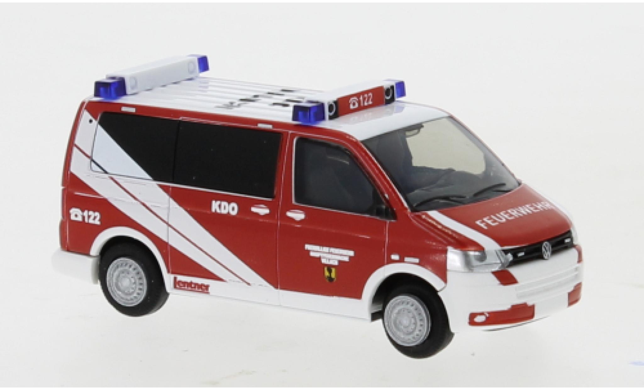 Volkswagen T5 1/87 Rietze Bus Feuerwehr Villach 2010 modellino in miniatura