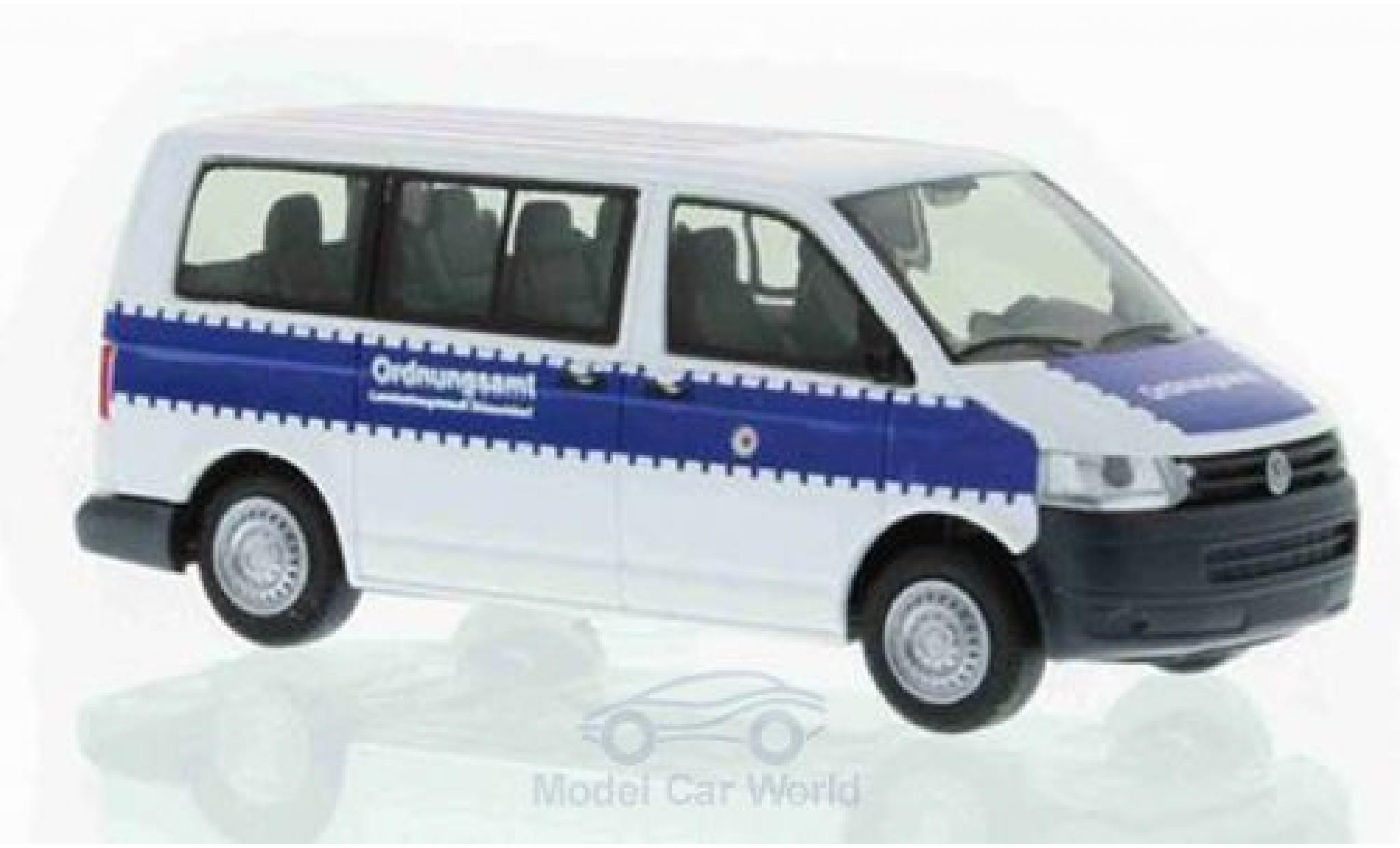 Volkswagen T5 1/87 Rietze Bus Ordnungsamt Düsseldorf 2010 modellino in miniatura