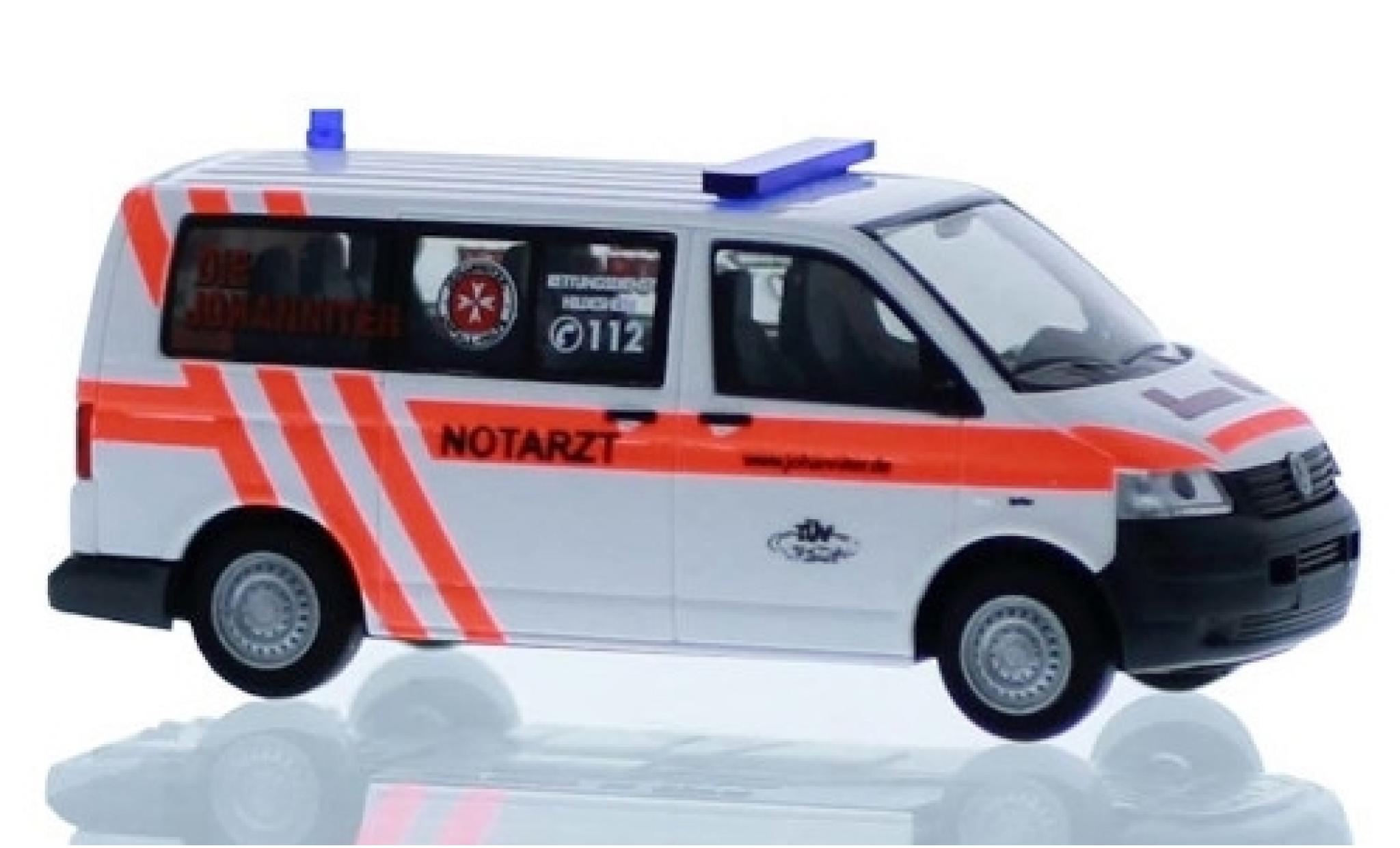 Volkswagen T5 1/87 Rietze Die Johanniter Hildesheim - Notarzt 2003 modellino in miniatura