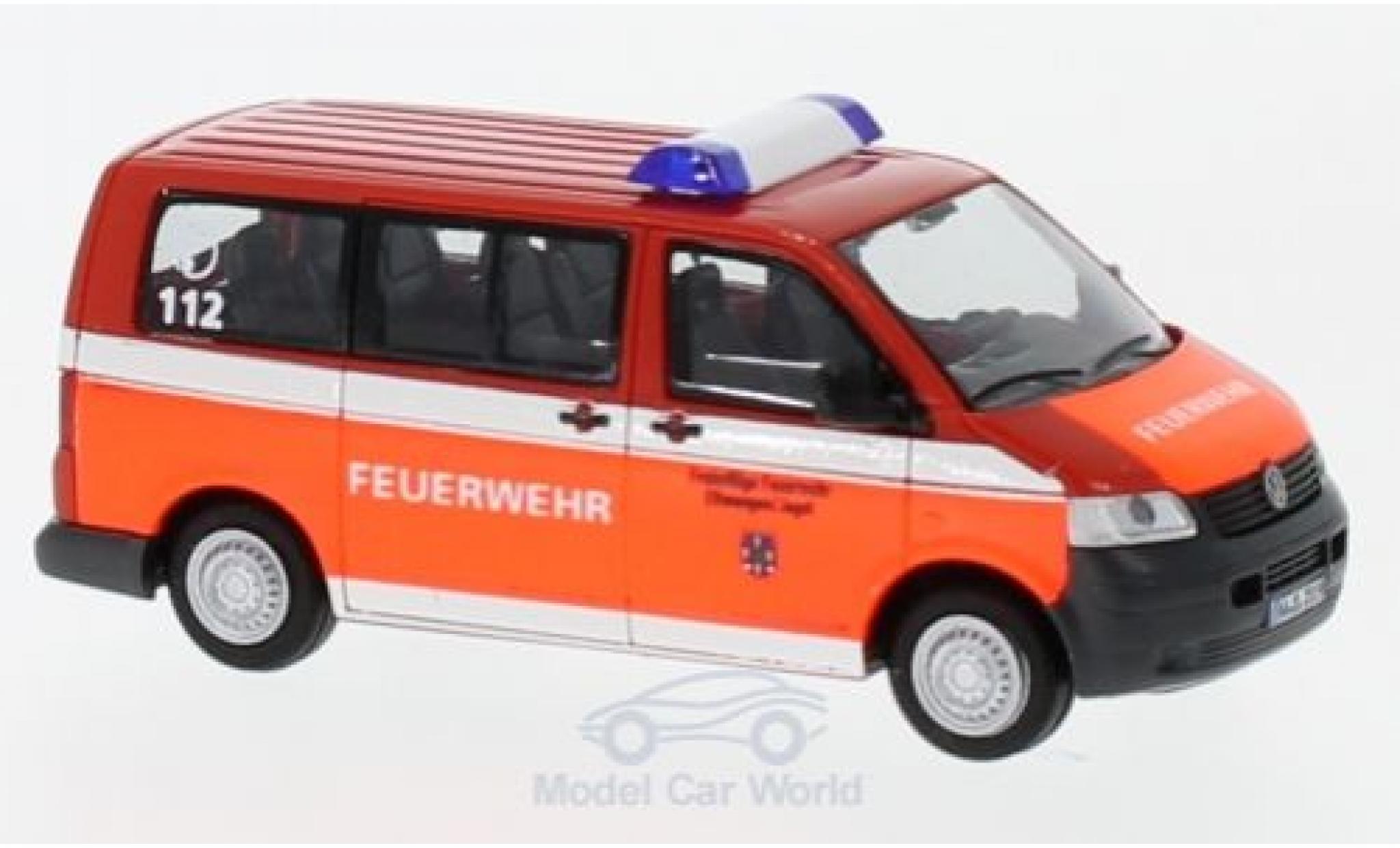 Volkswagen T5 1/87 Rietze Feuerwehr Ellwangen 2003 modellino in miniatura