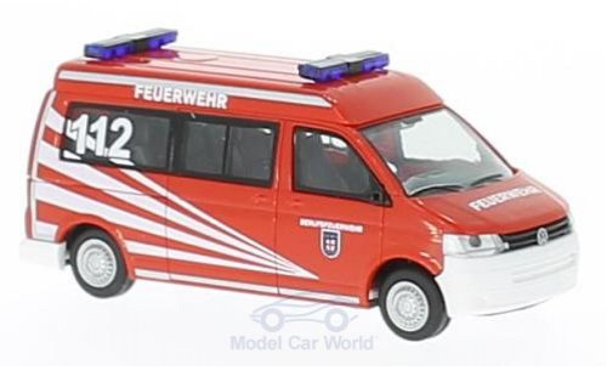 Volkswagen T5 1/87 Rietze Feuerwehr Koblenz 2010 modellino in miniatura