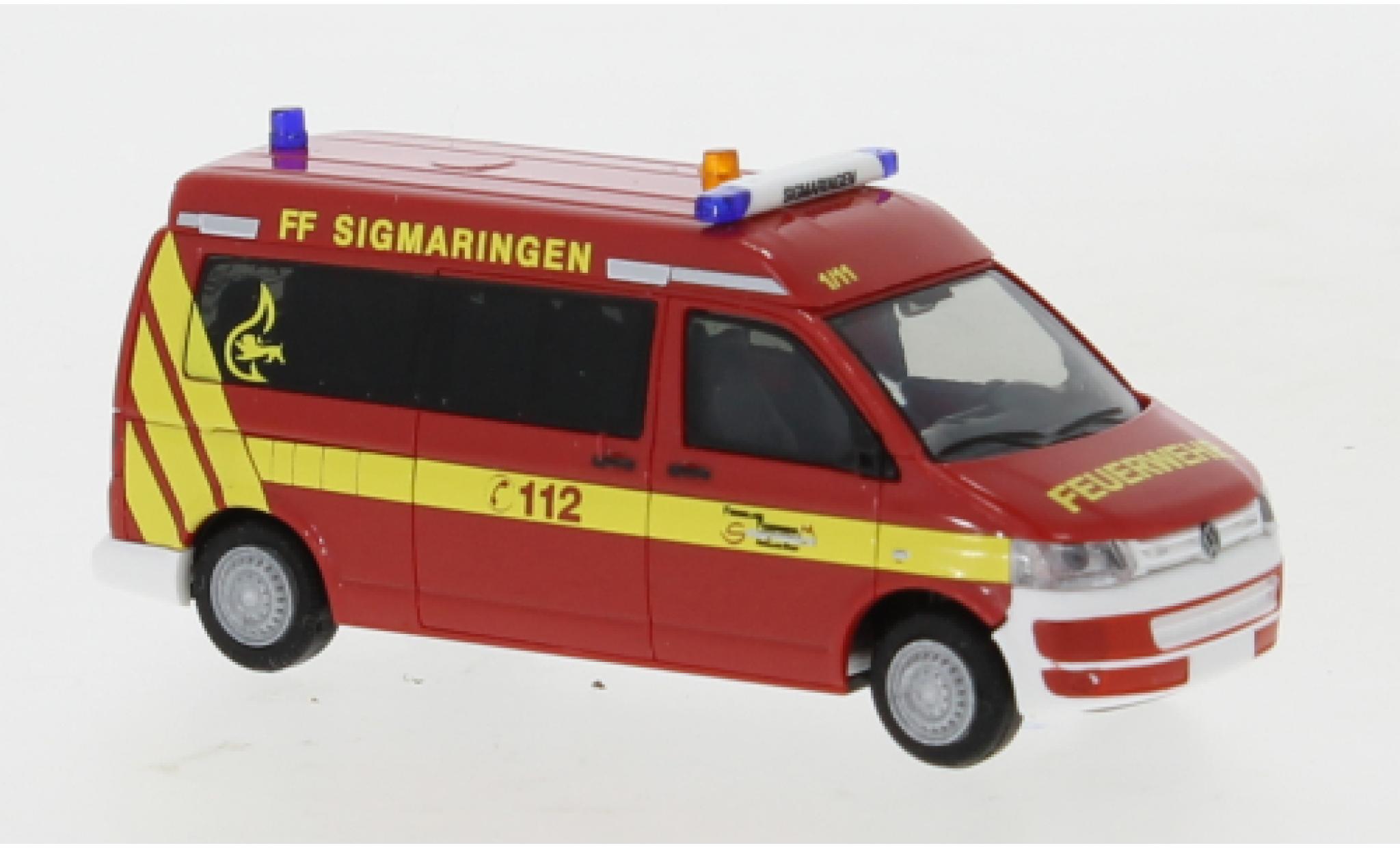 Volkswagen T5 1/87 Rietze Feuerwehr Sigmaringen 2010 modellino in miniatura