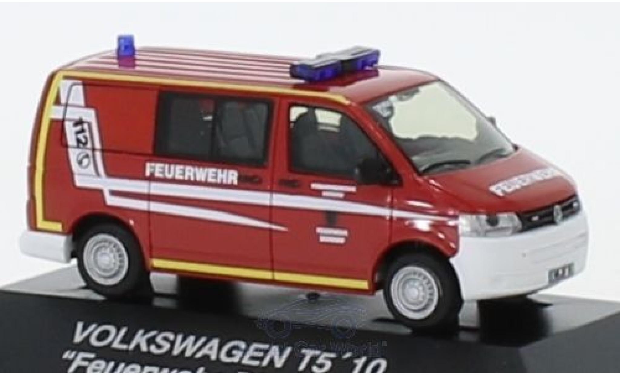 Volkswagen T5 1/87 Rietze Halbbus Feuerwehr Dierdorf 2010 modellino in miniatura