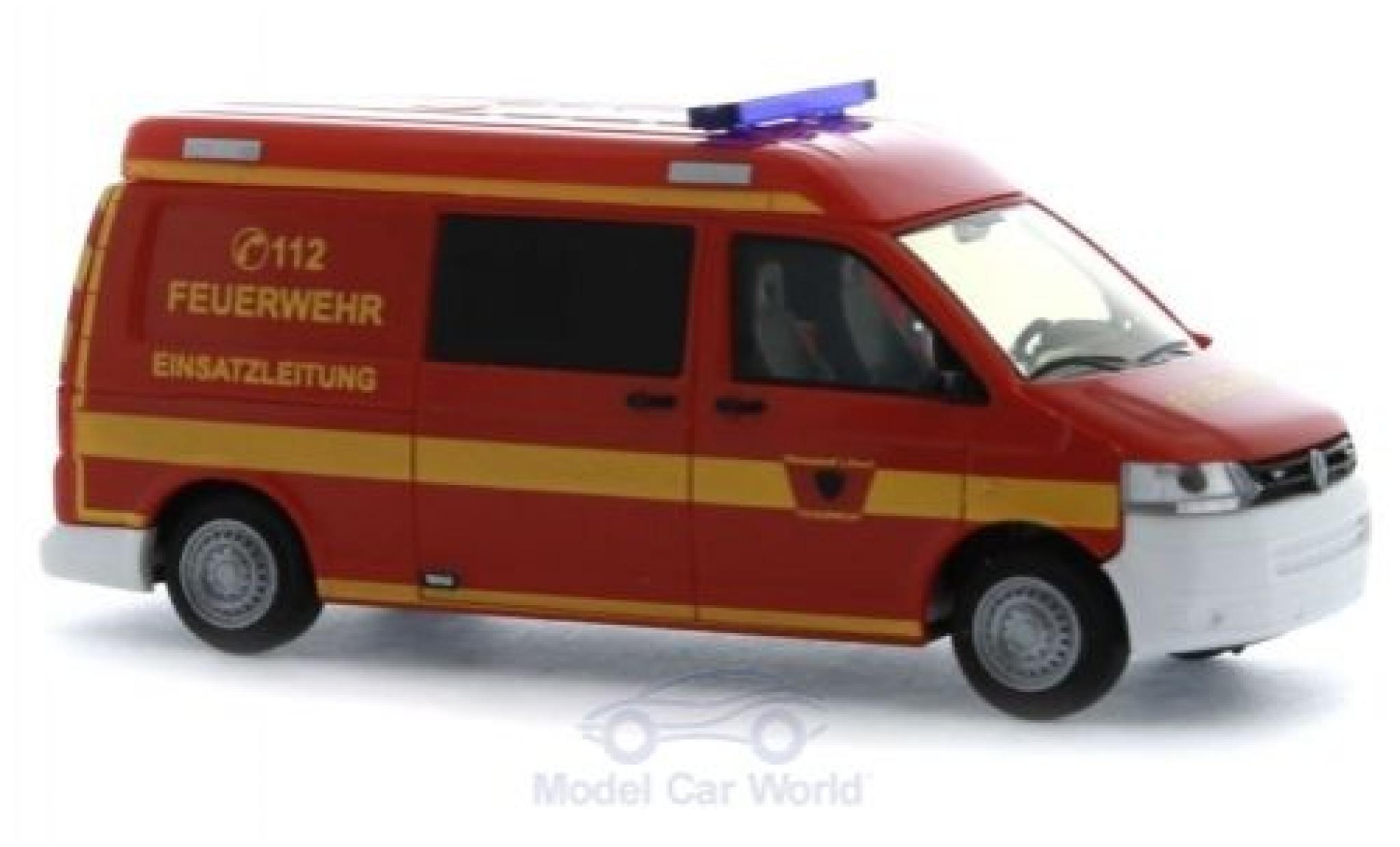 Volkswagen T5 1/87 Rietze Halbbus Feuerwehr Lübeck modellino in miniatura