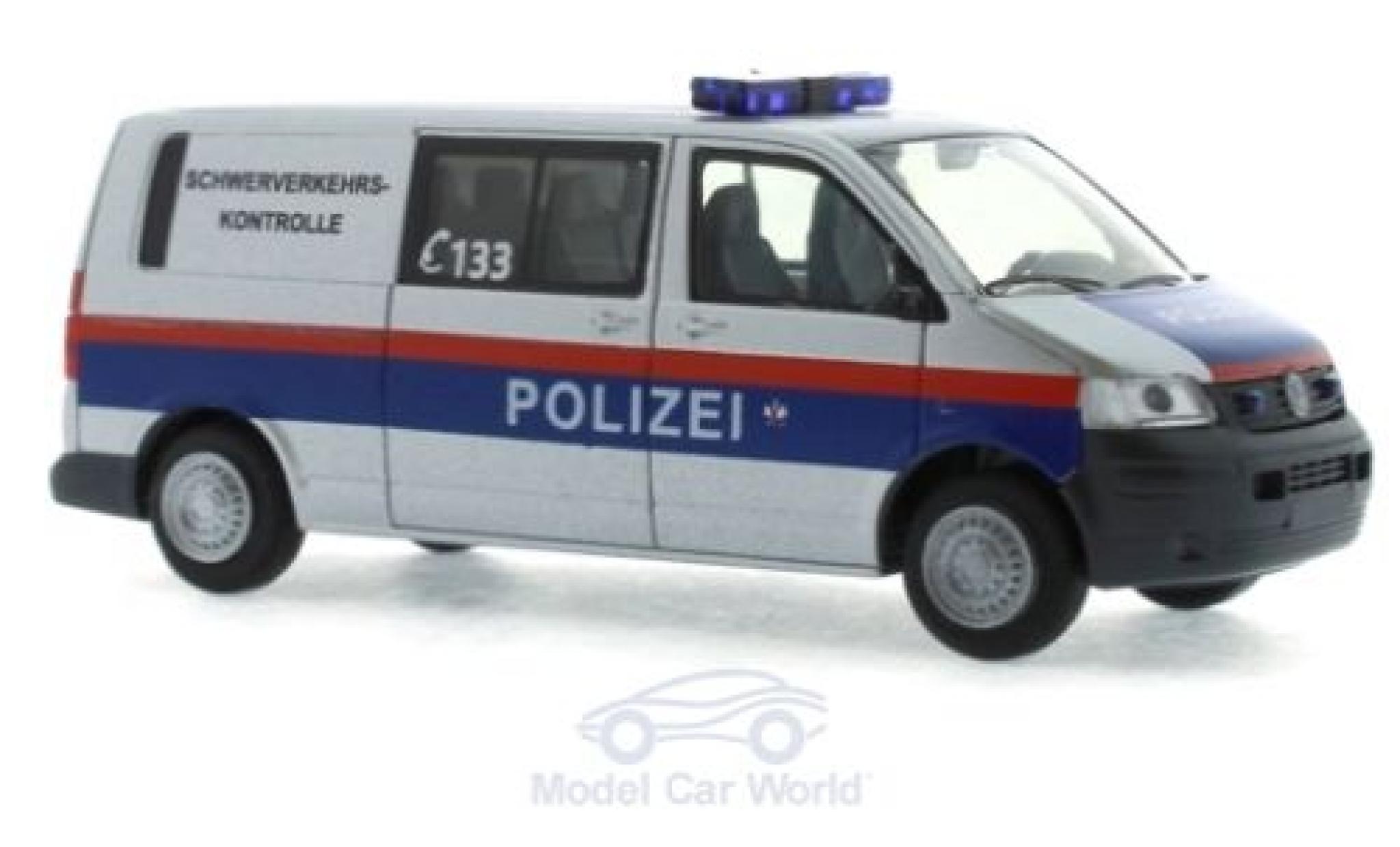Volkswagen T5 1/87 Rietze Halbbus Polizei - Schwerverkehrskontrolle (AT) 2003 modellino in miniatura