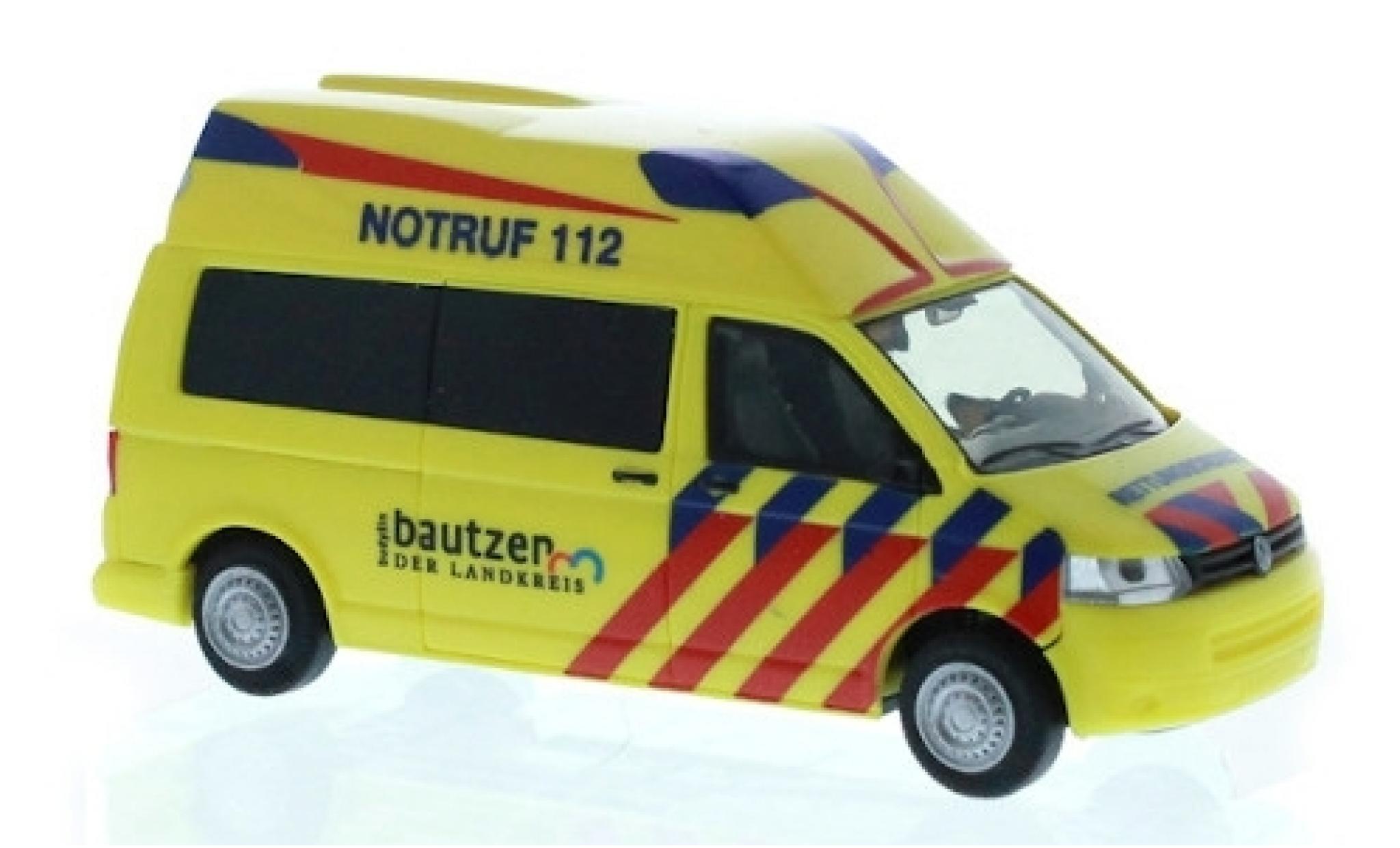 Volkswagen T5 1/87 Rietze Hornis Silver Rettungsdienst Radeberg modellino in miniatura
