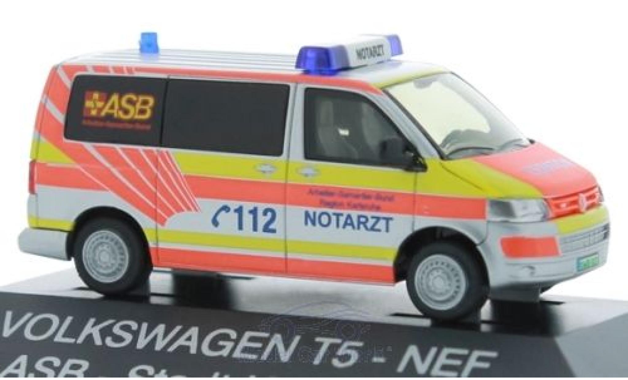 Volkswagen T5 1/87 Rietze Notarzt ASB Karlsruhe modellino in miniatura