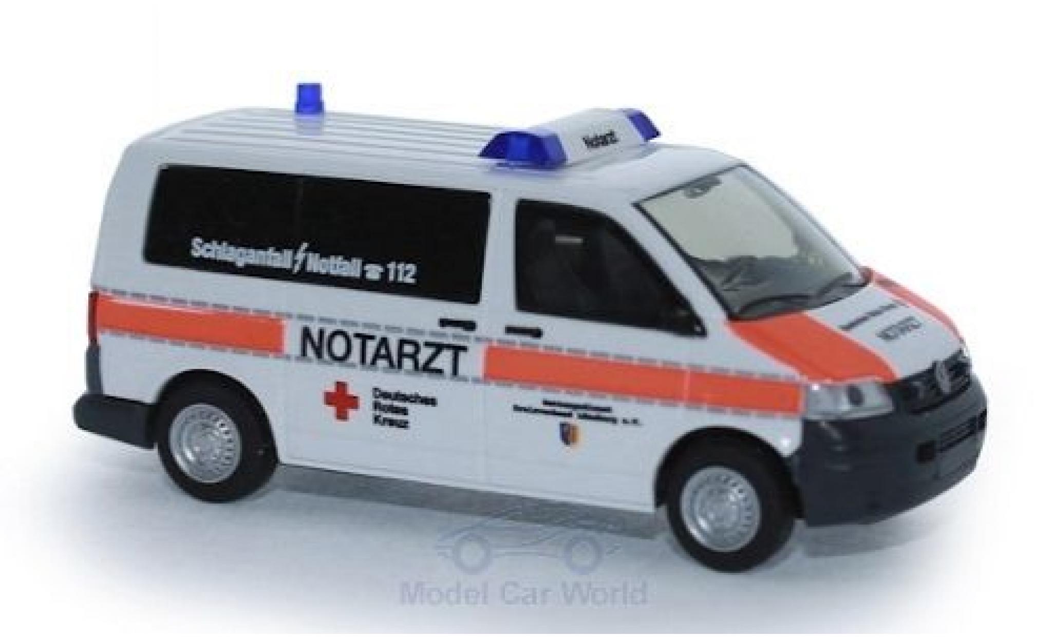 Volkswagen T5 1/87 Rietze Notarzt DRK Lüneburg 2003 modellino in miniatura