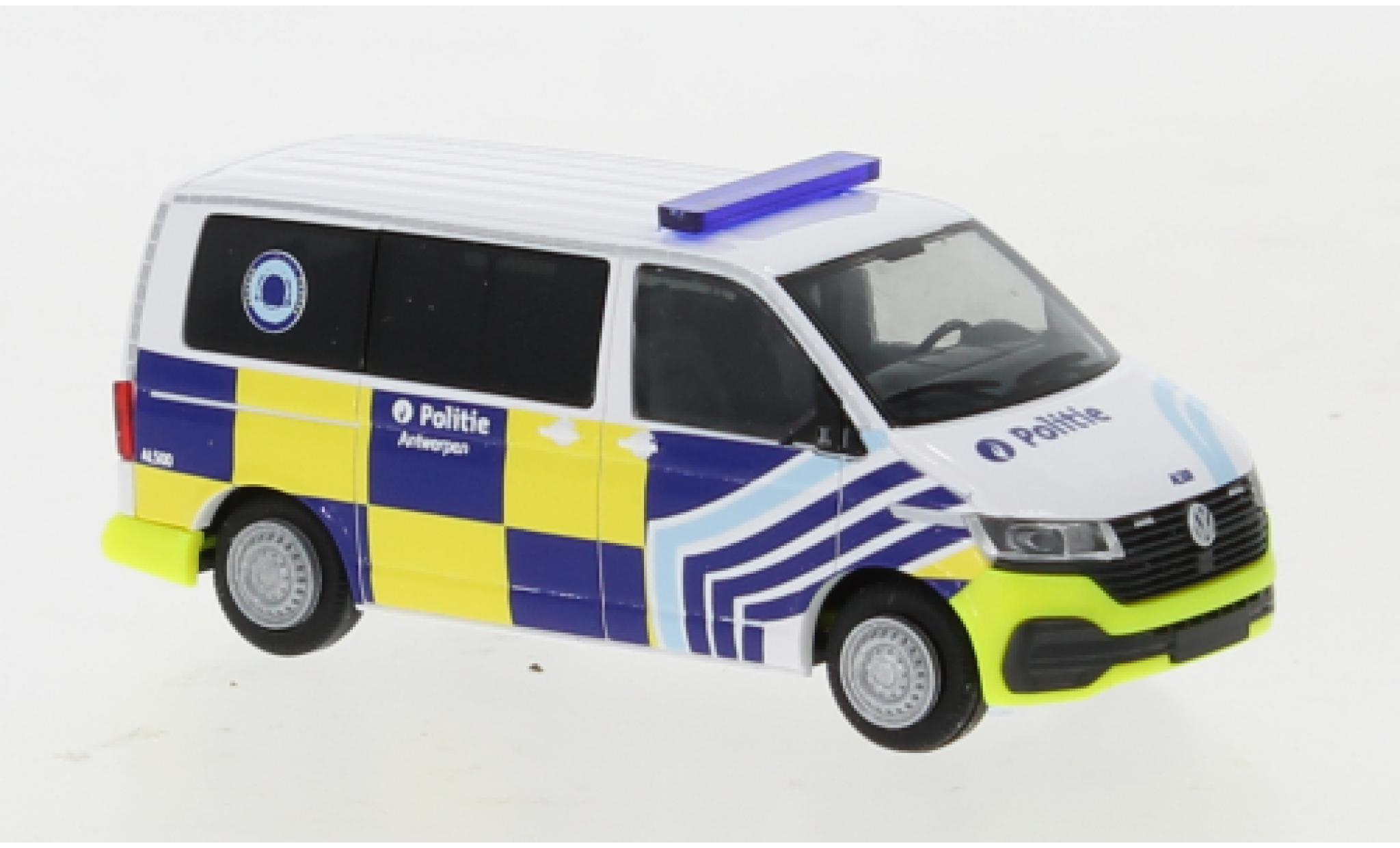 Volkswagen T6 1/87 Rietze .1 Bus Politie Antwerpen (B) modellino in miniatura