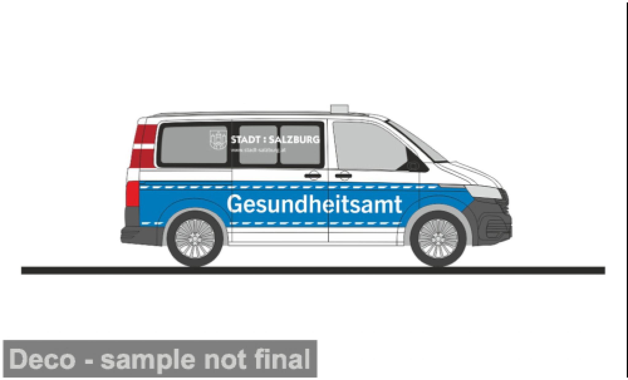 Volkswagen T6 1/87 Rietze .1 Gesundheitsamt Salzburg (A) 1:87 modellino in miniatura
