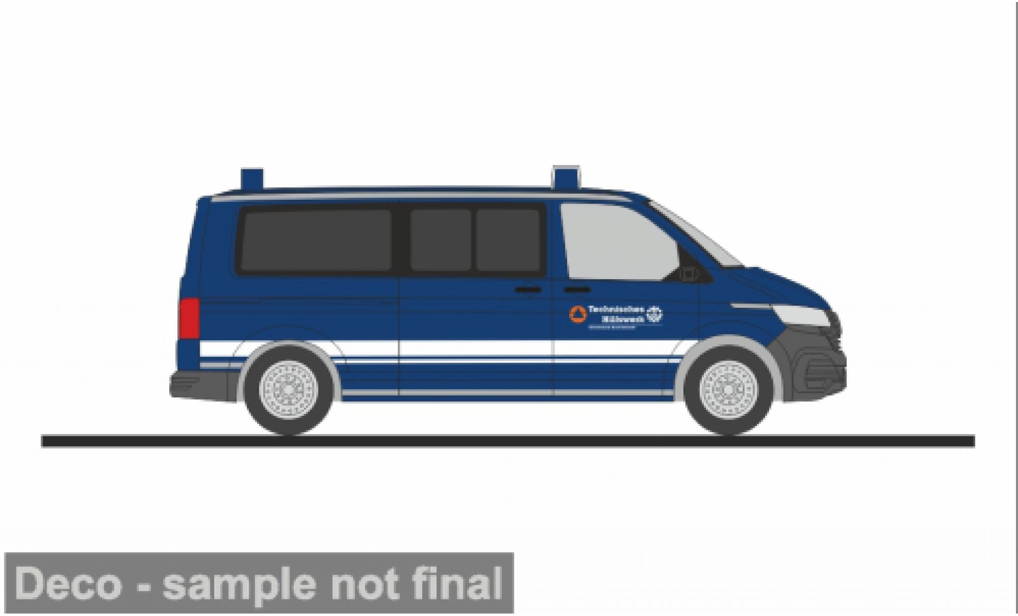 Volkswagen T6 1/87 Rietze .1 THW Groß-Umstadt 1:87 modellino in miniatura