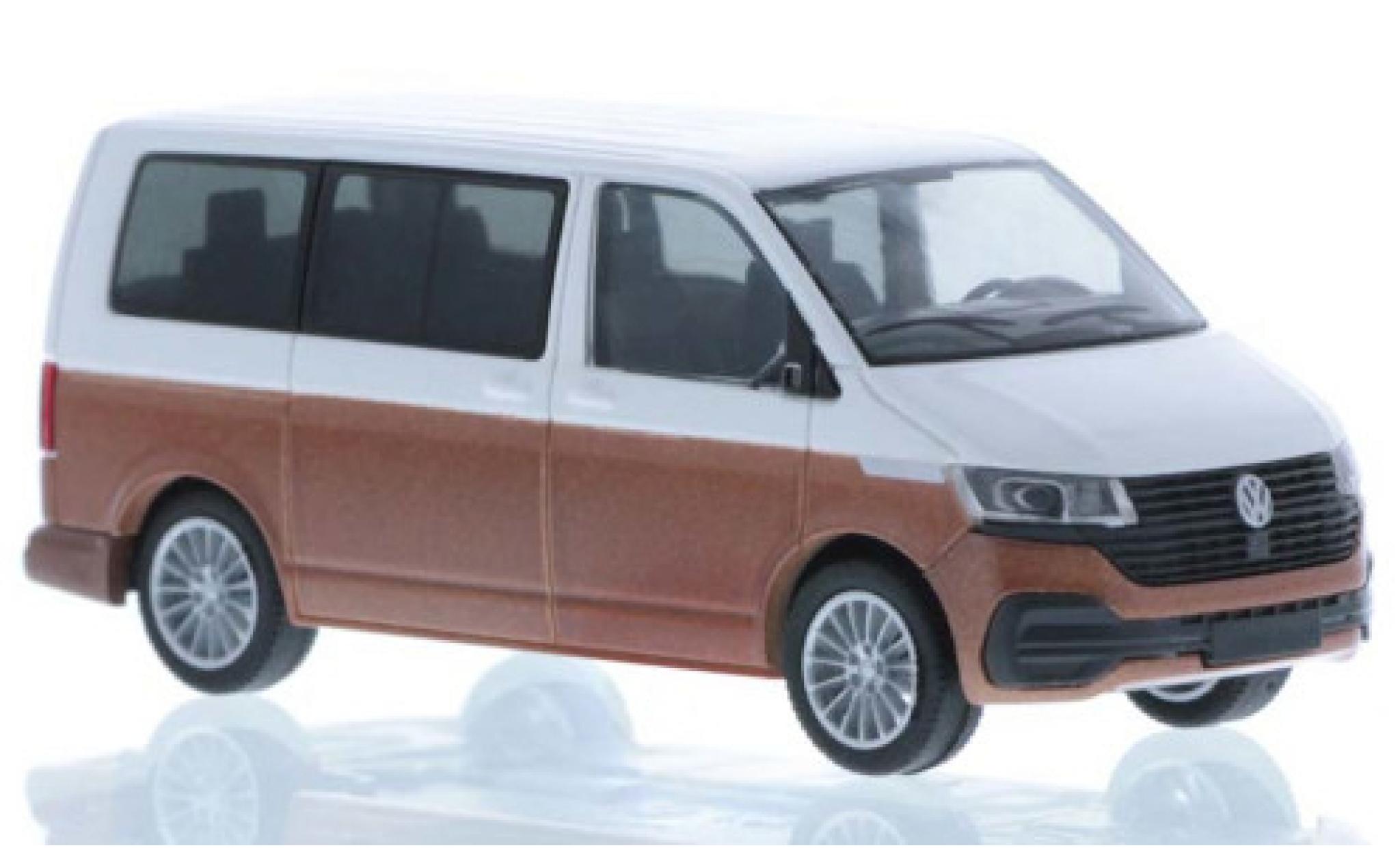 Volkswagen T6 1/87 Rietze .1 bianco/bronze court- empattement modellino in miniatura