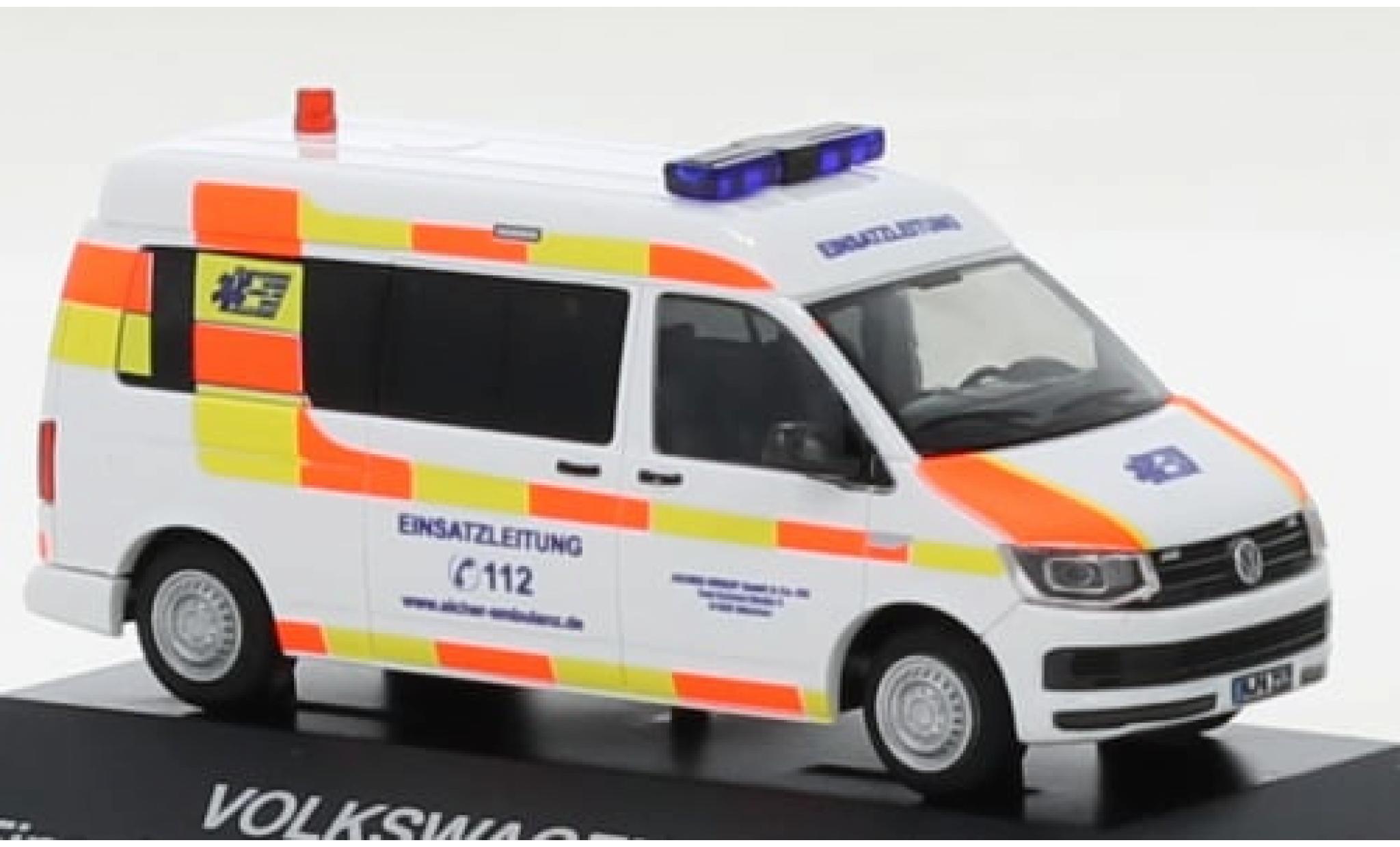 Volkswagen T6 1/87 Rietze Bus Einsatzleitung Aicher Ambulanz 1:87 modellino in miniatura