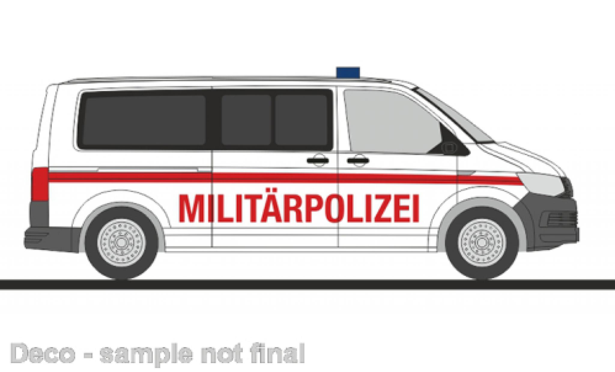 Volkswagen T6 1/87 Rietze Bus Militärpolizei (AT) 1:87 modellino in miniatura