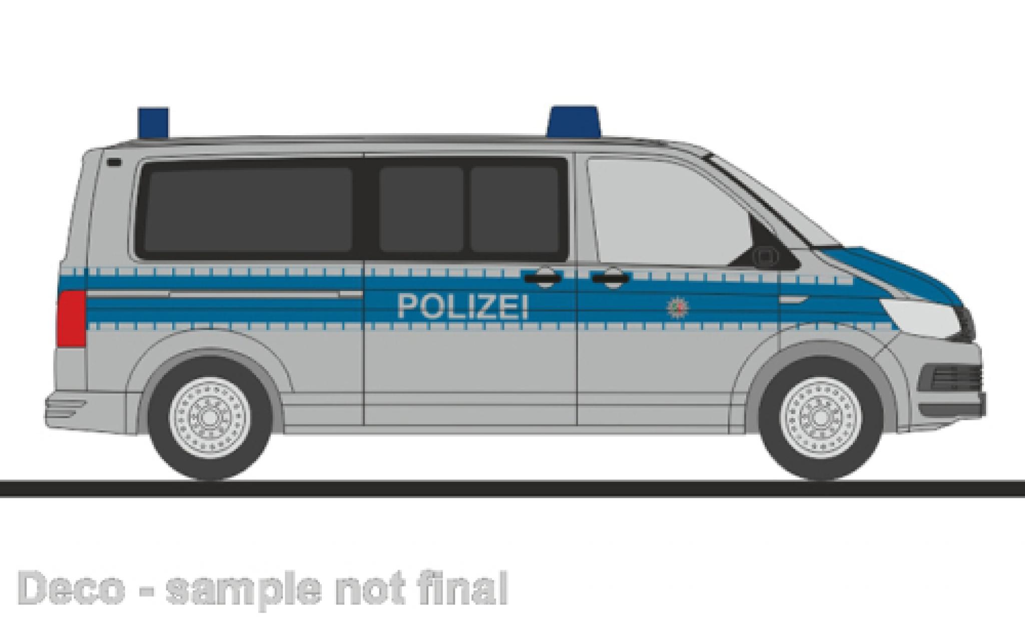 Volkswagen T6 1/87 Rietze Bus Polizei Nordrhein-Westfalen 1:87 modellino in miniatura